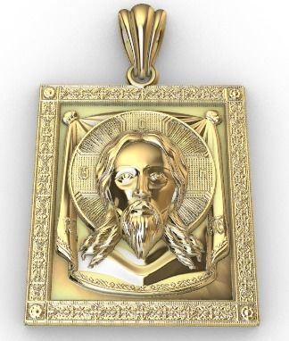 Pendant with Jesus the Savior Necklace Charm Bracelet Jewelry 3D print model_2