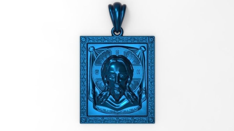 Pendant with Jesus the Savior Necklace Charm Bracelet Jewelry 3D print model_21