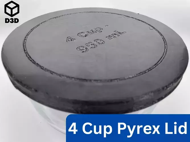 4 Cup Pyrex Lid 3D print model