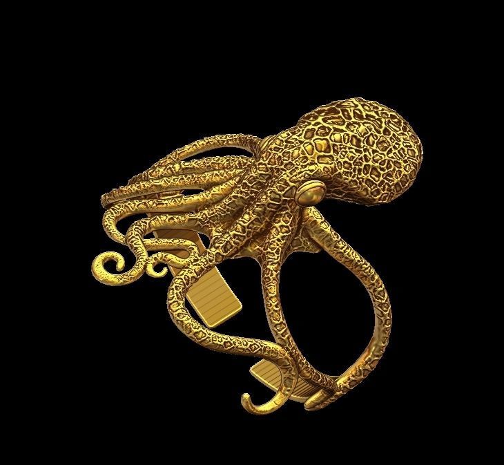 Octopus Bracelet 3D print model_7