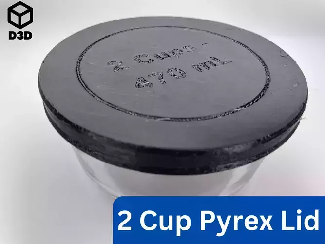 2 Cup Pyrex Lid 3D print model