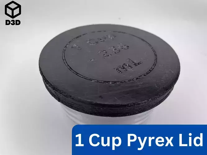 1 Cup Pyrex Lid 3D print model