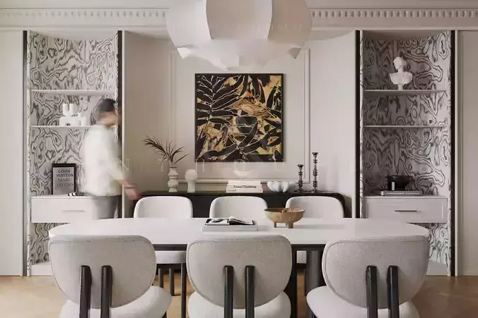 Sell 3D SCENES interior - Parisian Style  3D model