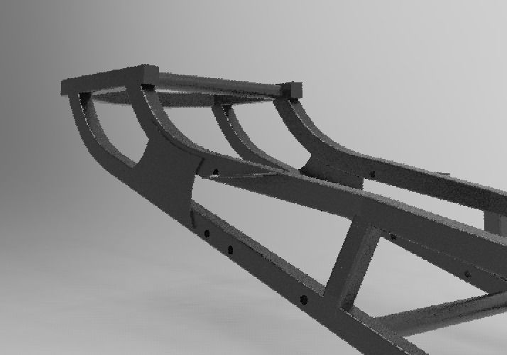 TELAIETTO POSTERIORE APRILIA RSV1000 OLD 2000 post frame 3D model_3