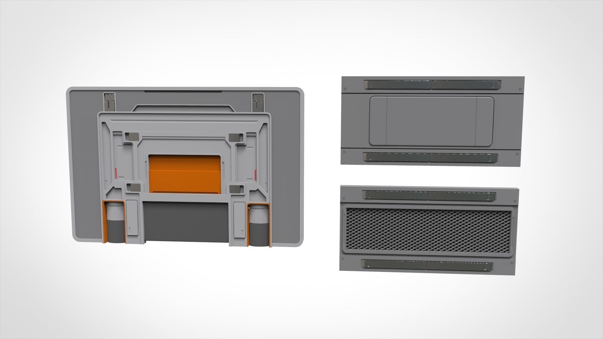 sci-fi Architecture kitbash 49 3D model_6