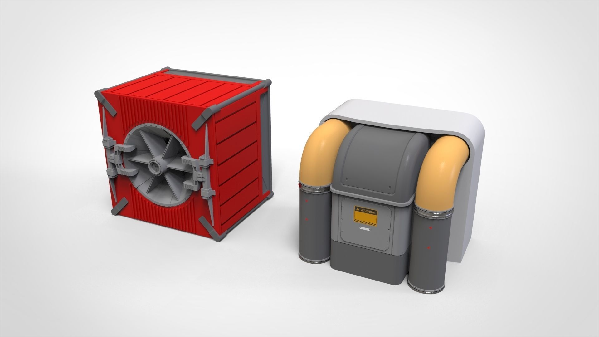 sci-fi Architecture kitbash 49 3D model_8