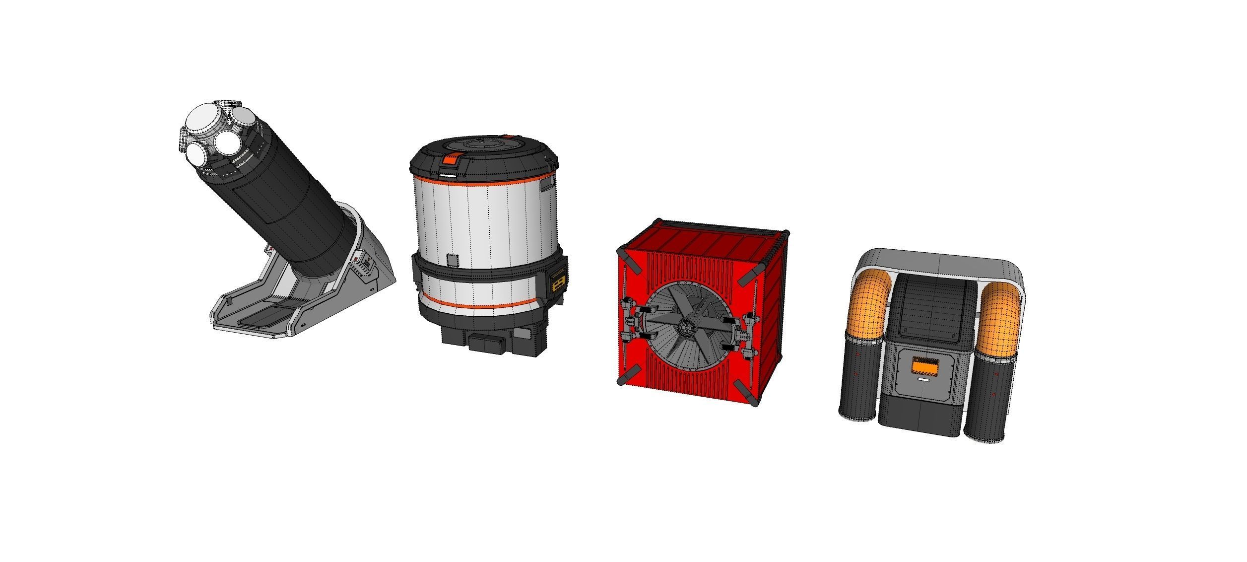 sci-fi Architecture kitbash 49 3D model_21