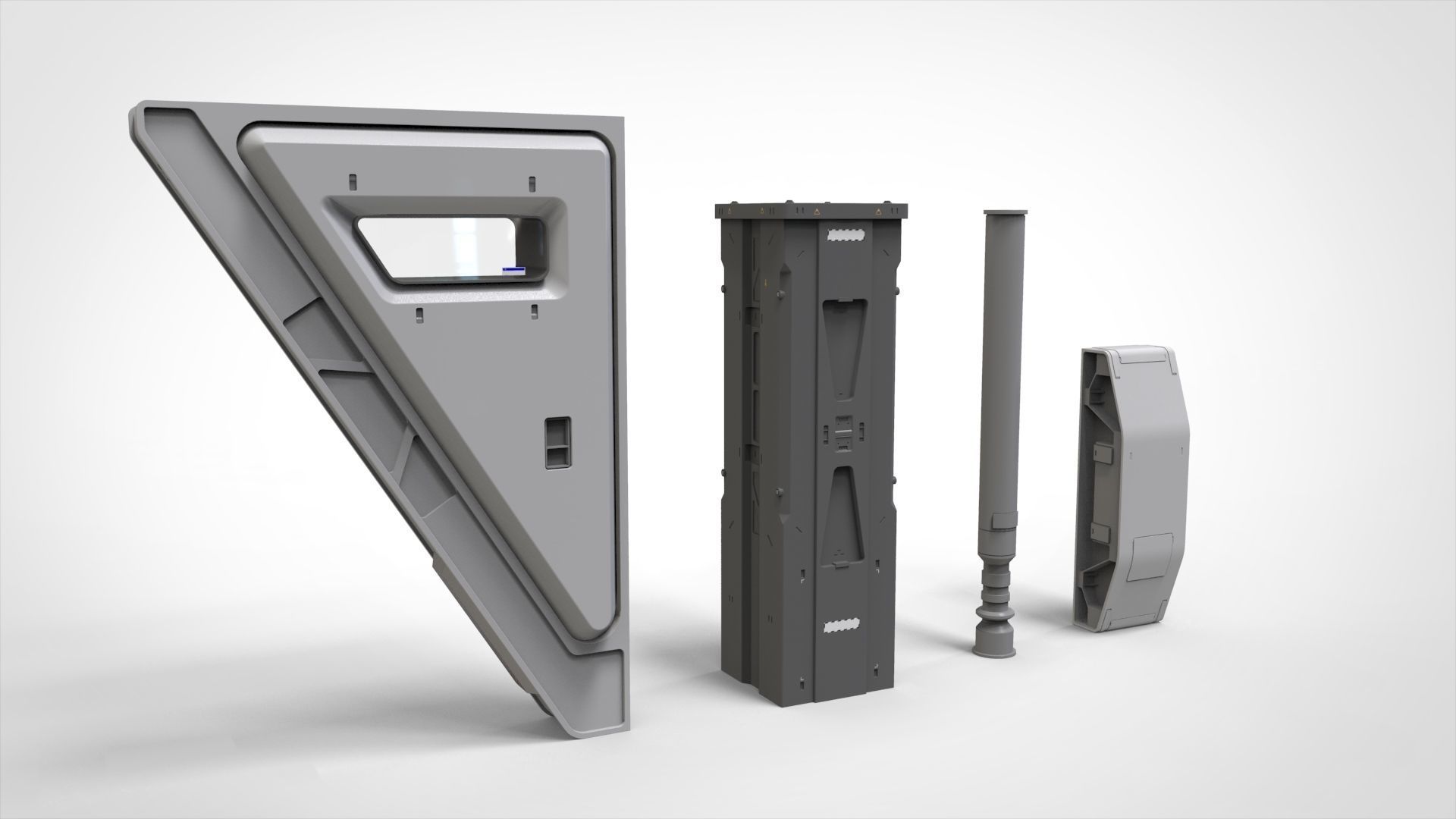 sci-fi Architecture kitbash 49 3D model_15