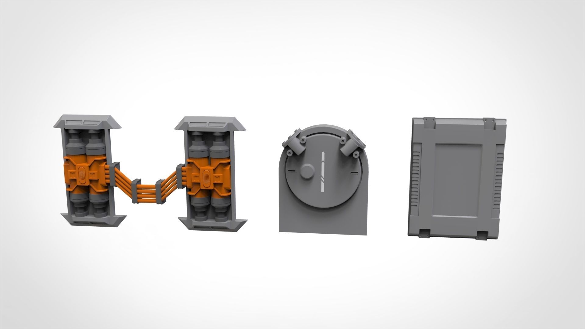 sci-fi Architecture kitbash 49 3D model_9