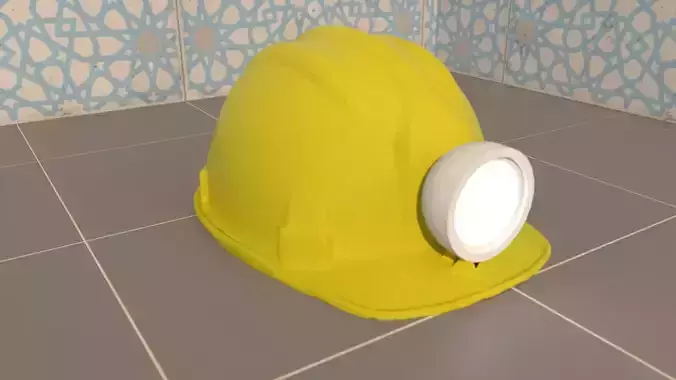 3D Miners Helmet - SVG  FBX - For 3D Printing Games Animations