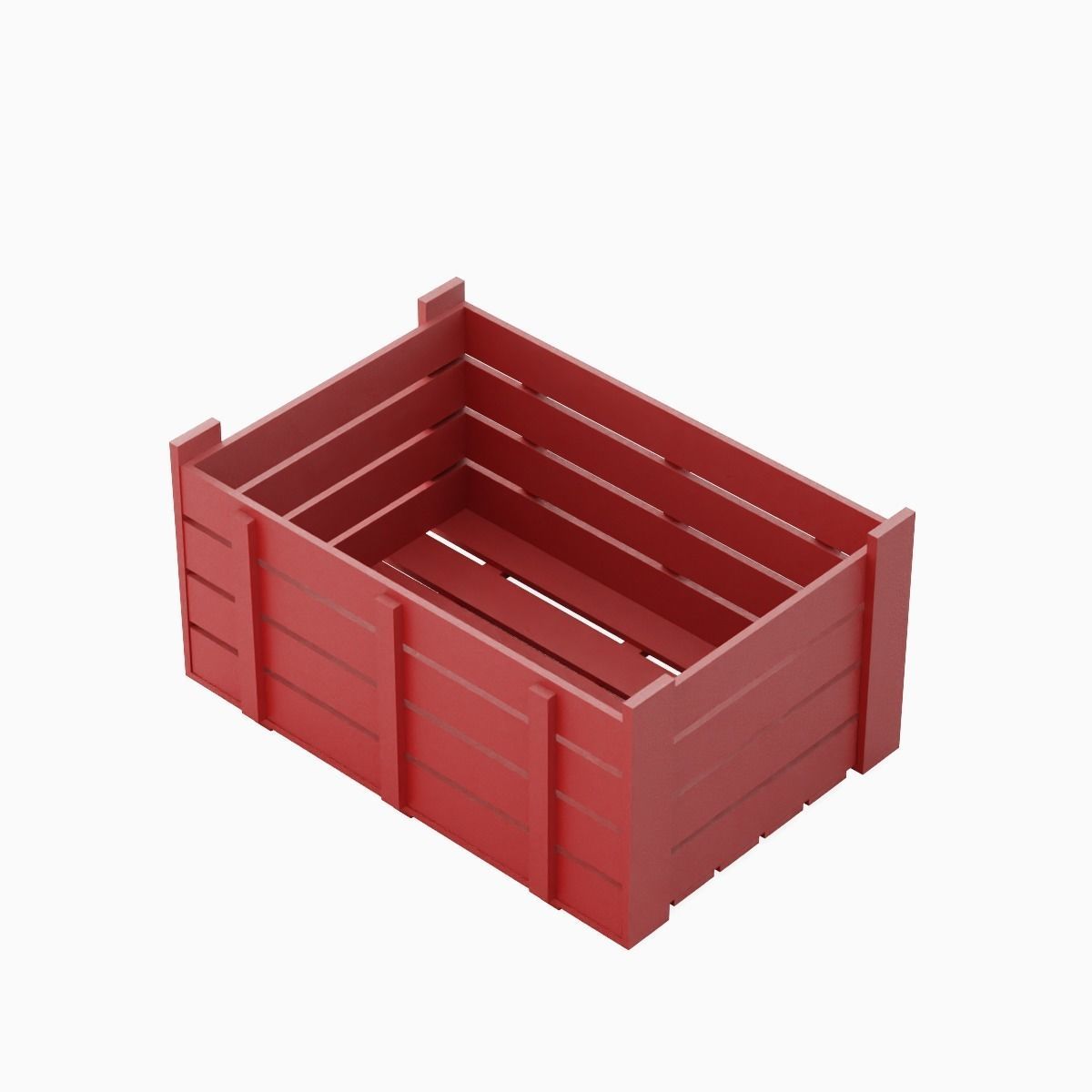 Plastic Crate 07 Low-poly 3D model_8
