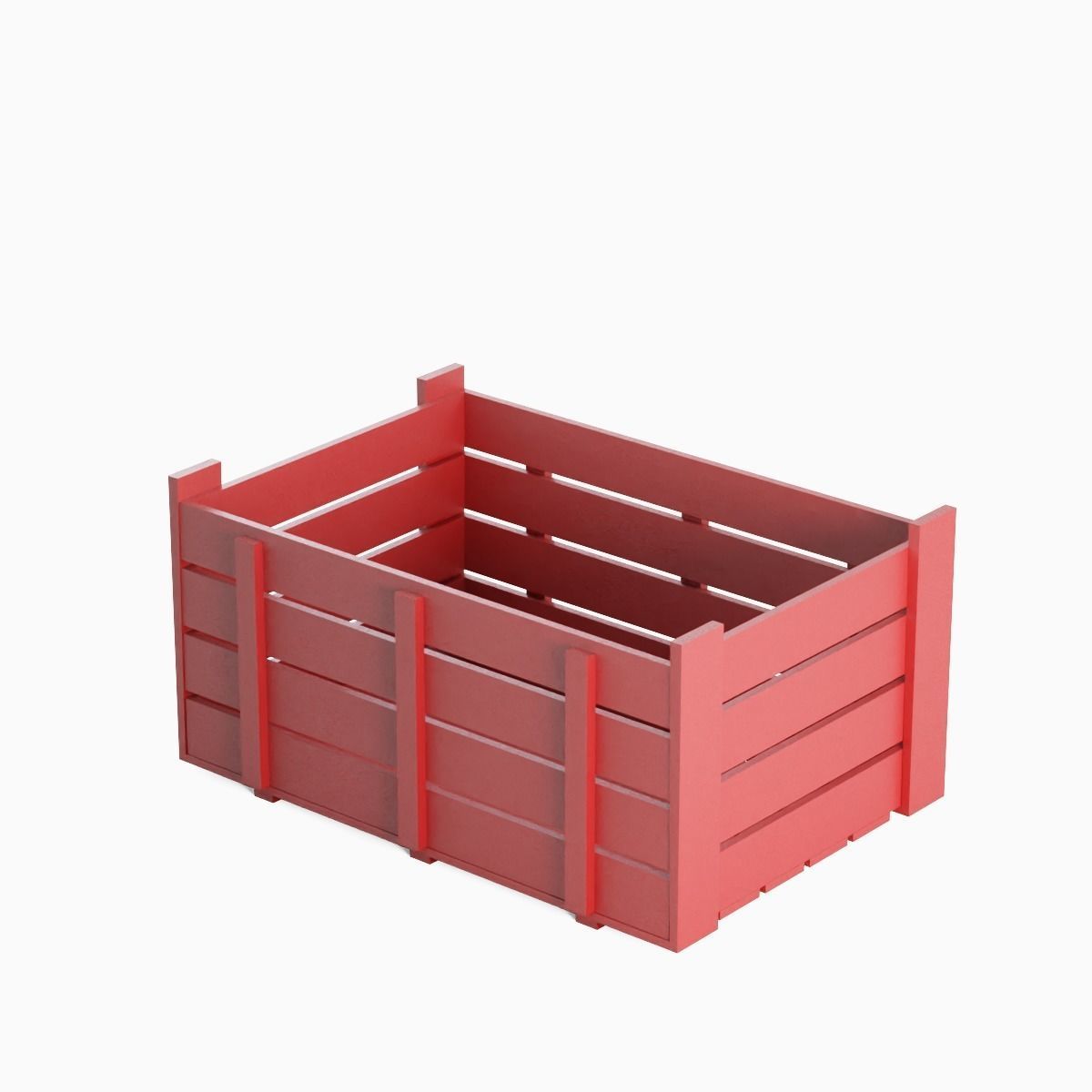 Plastic Crate 07 Low-poly 3D model_6