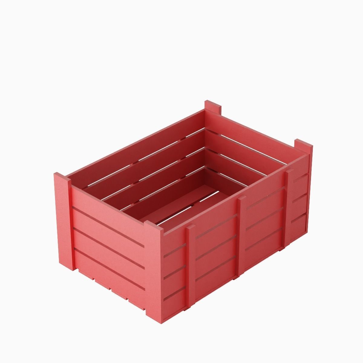 Plastic Crate 07 Low-poly 3D model_9