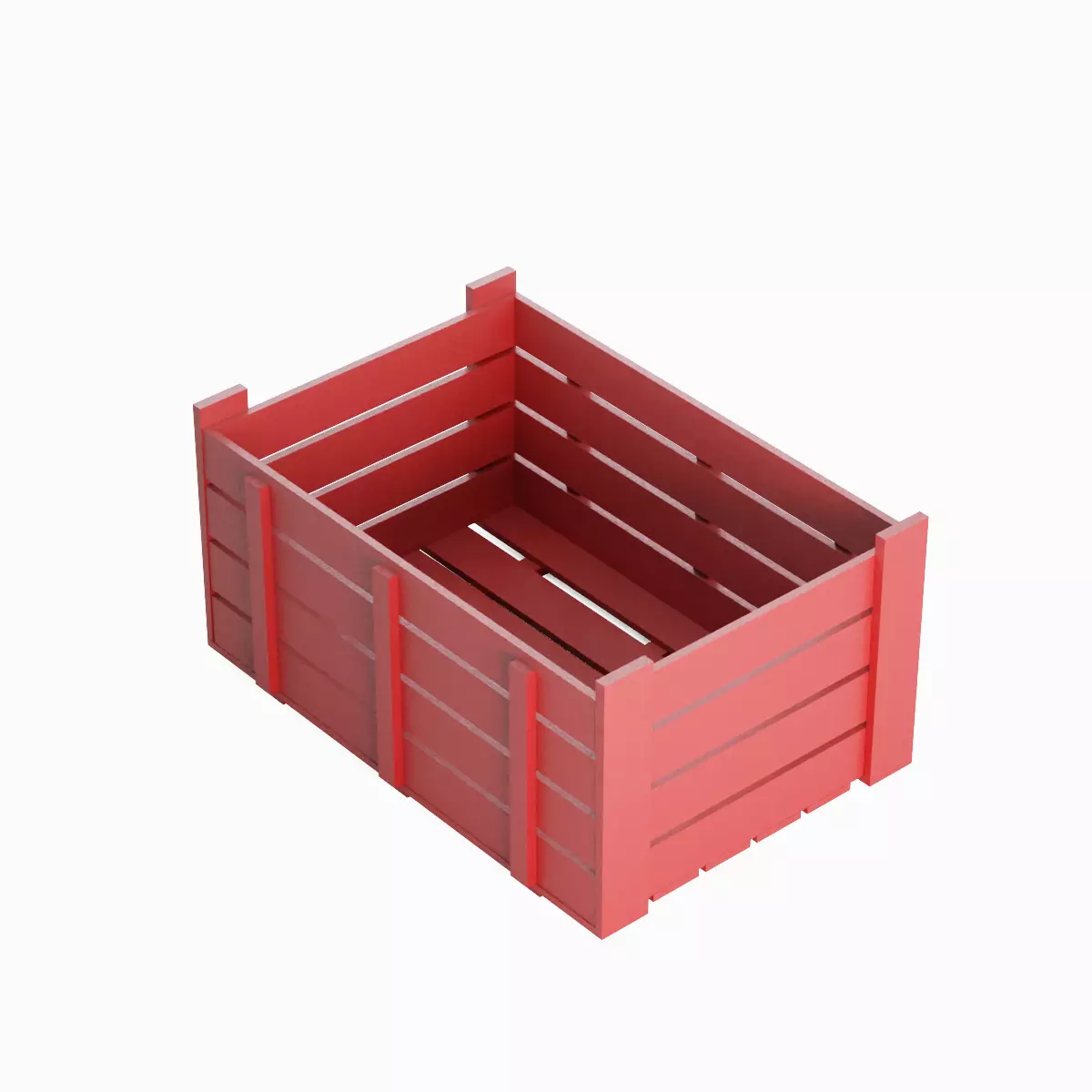 Plastic Crate 07 Low-poly 3D model_0