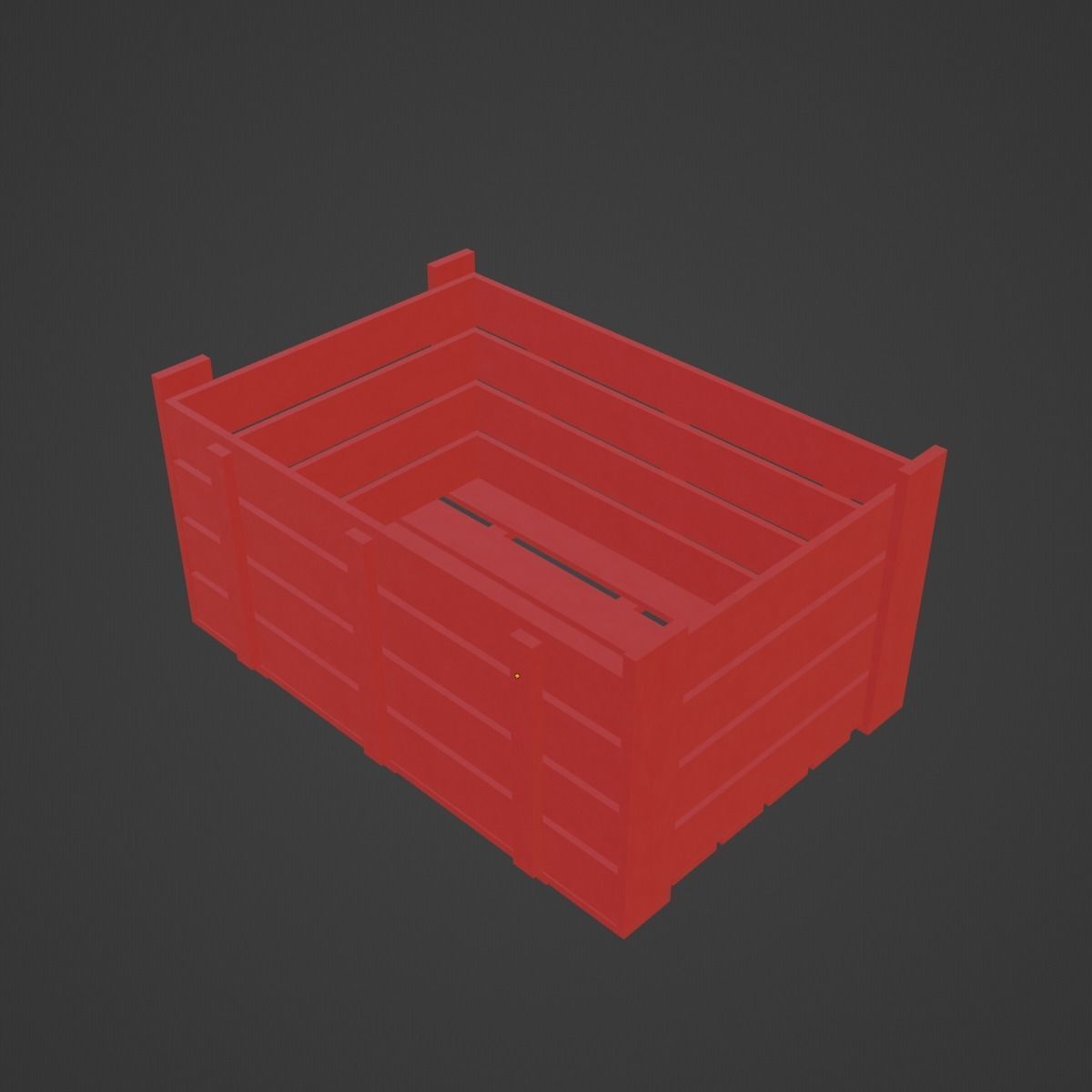 Plastic Crate 07 Low-poly 3D model_10