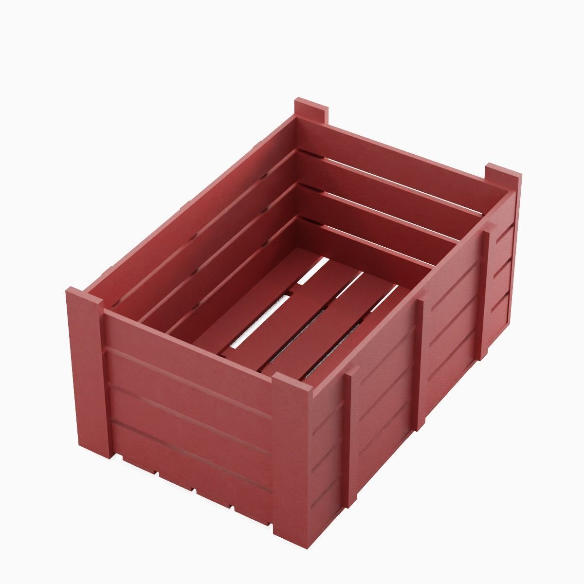 Plastic Crate 07 Low-poly 3D model_7