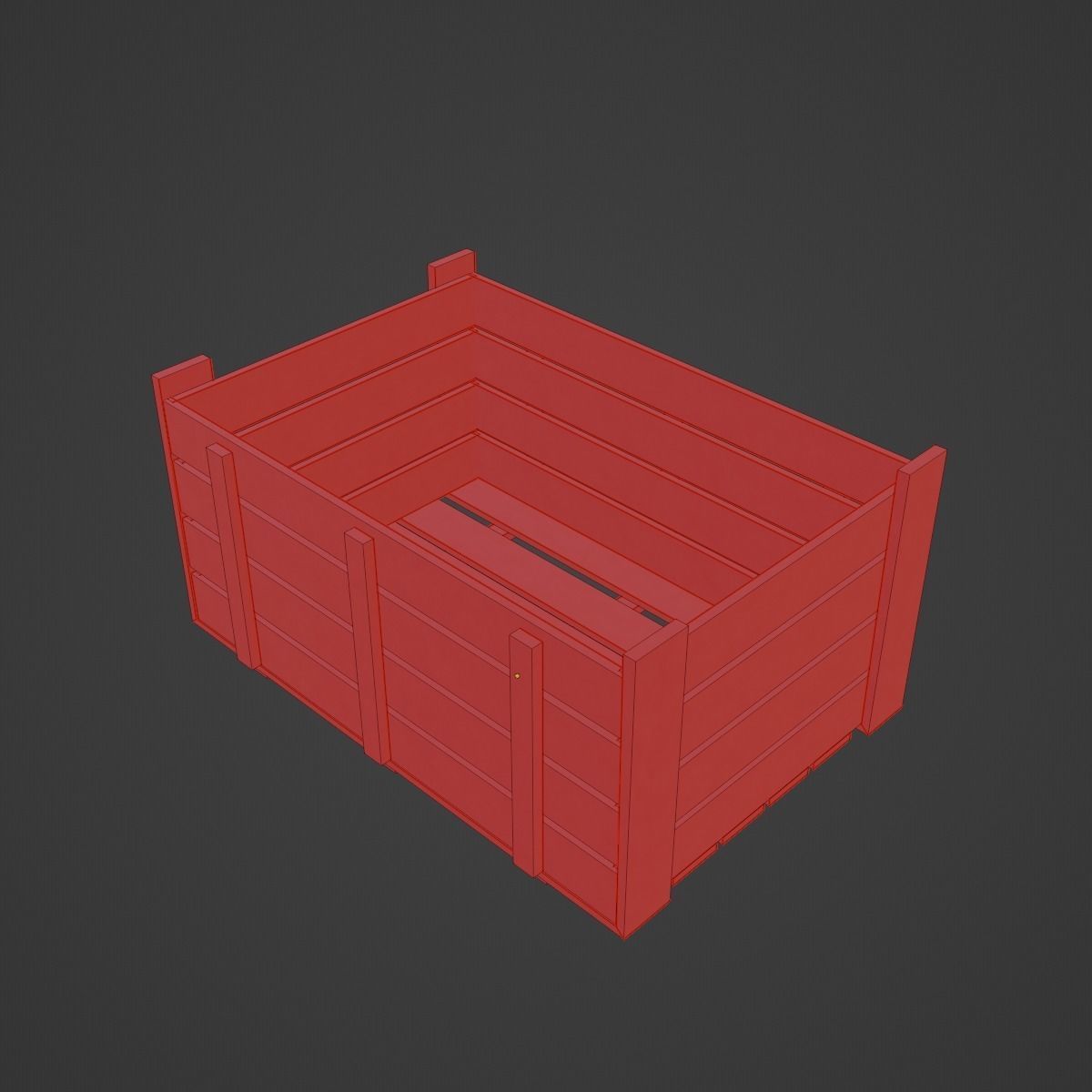 Plastic Crate 07 Low-poly 3D model_11