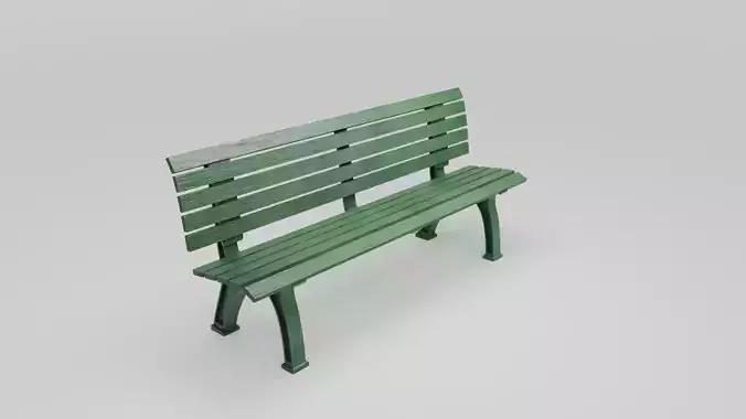 Sports Bench with 4K and 2K Textures
