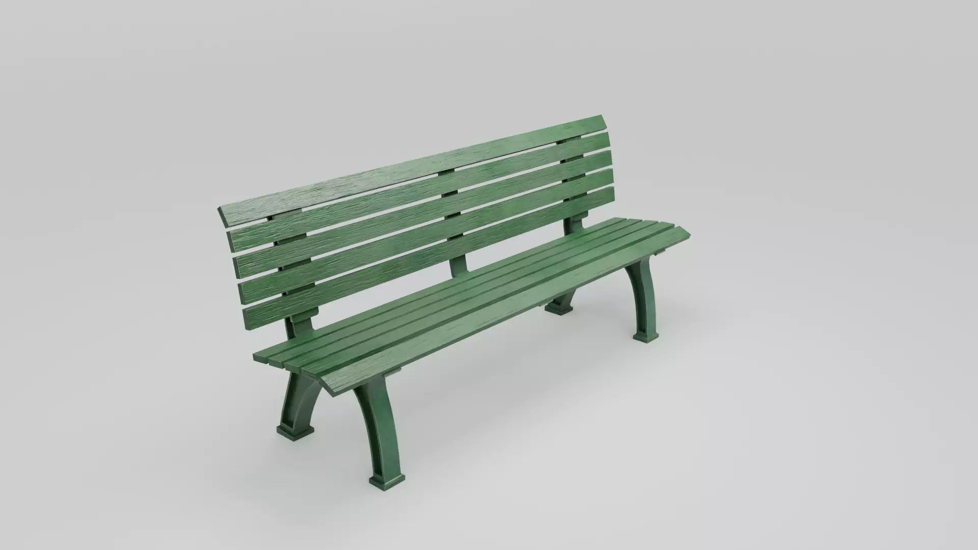 Sports Bench with 4K and 2K Textures Low-poly 3D model