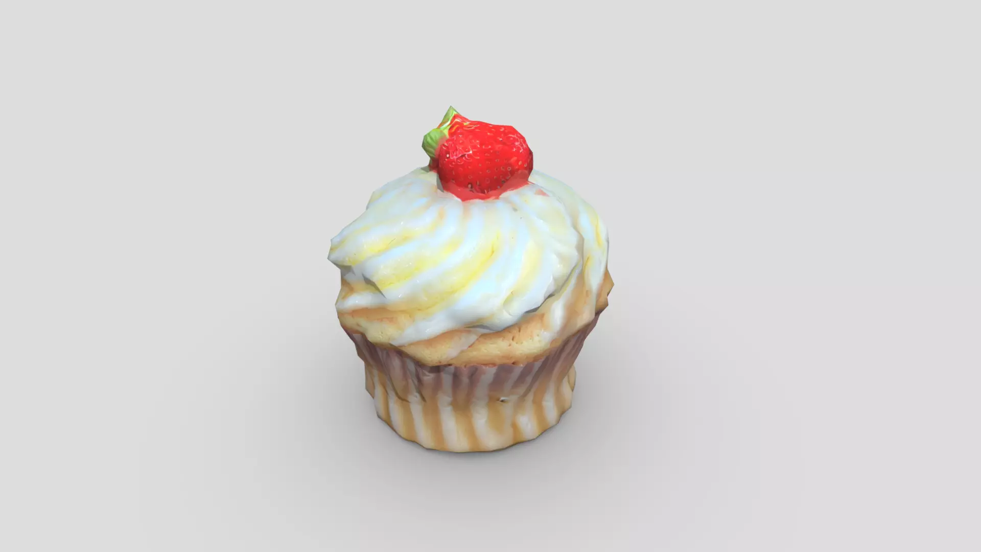 Cupcake 2 Low-poly 3D model_0