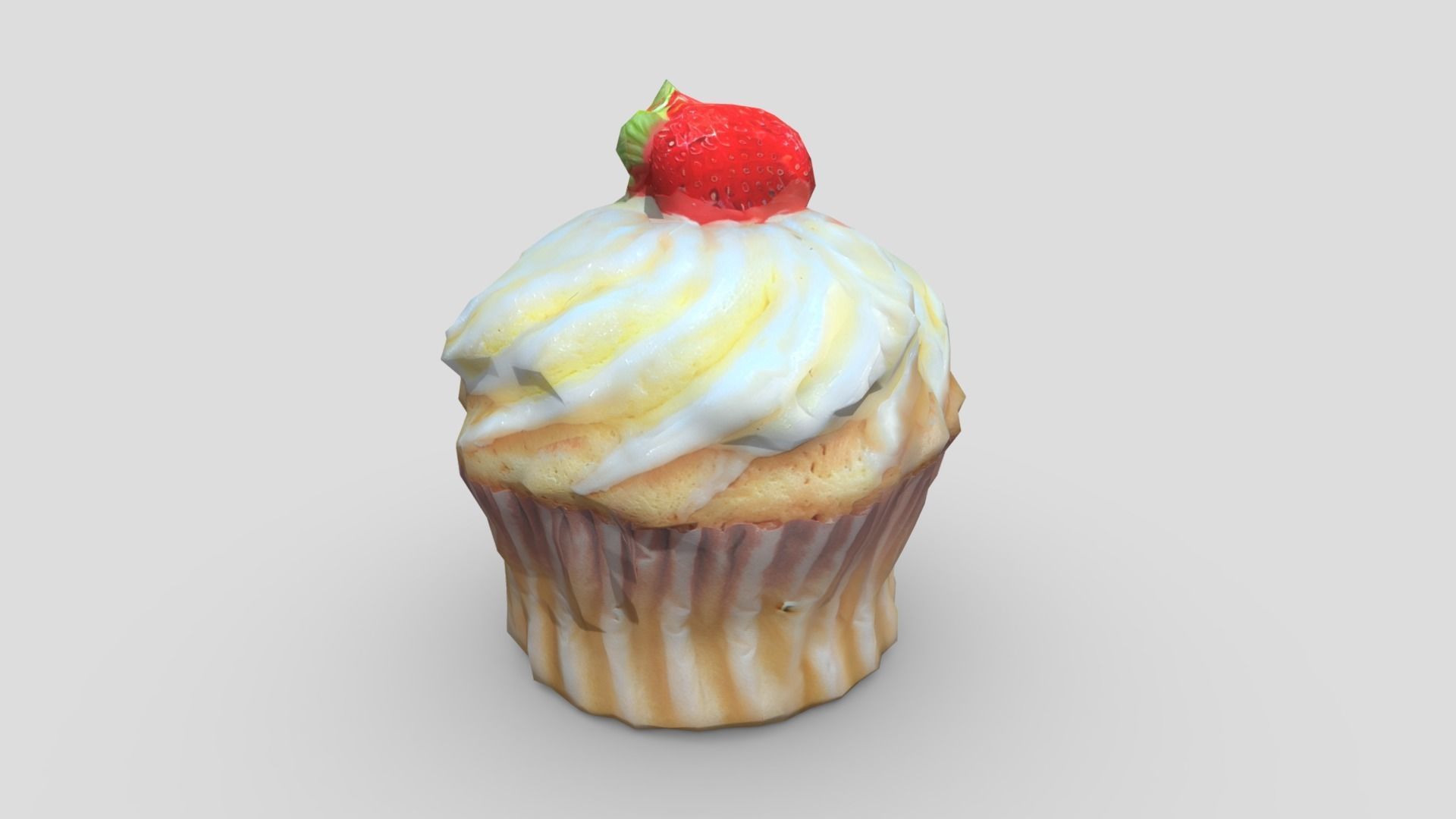 Cupcake 2 Low-poly 3D model_3