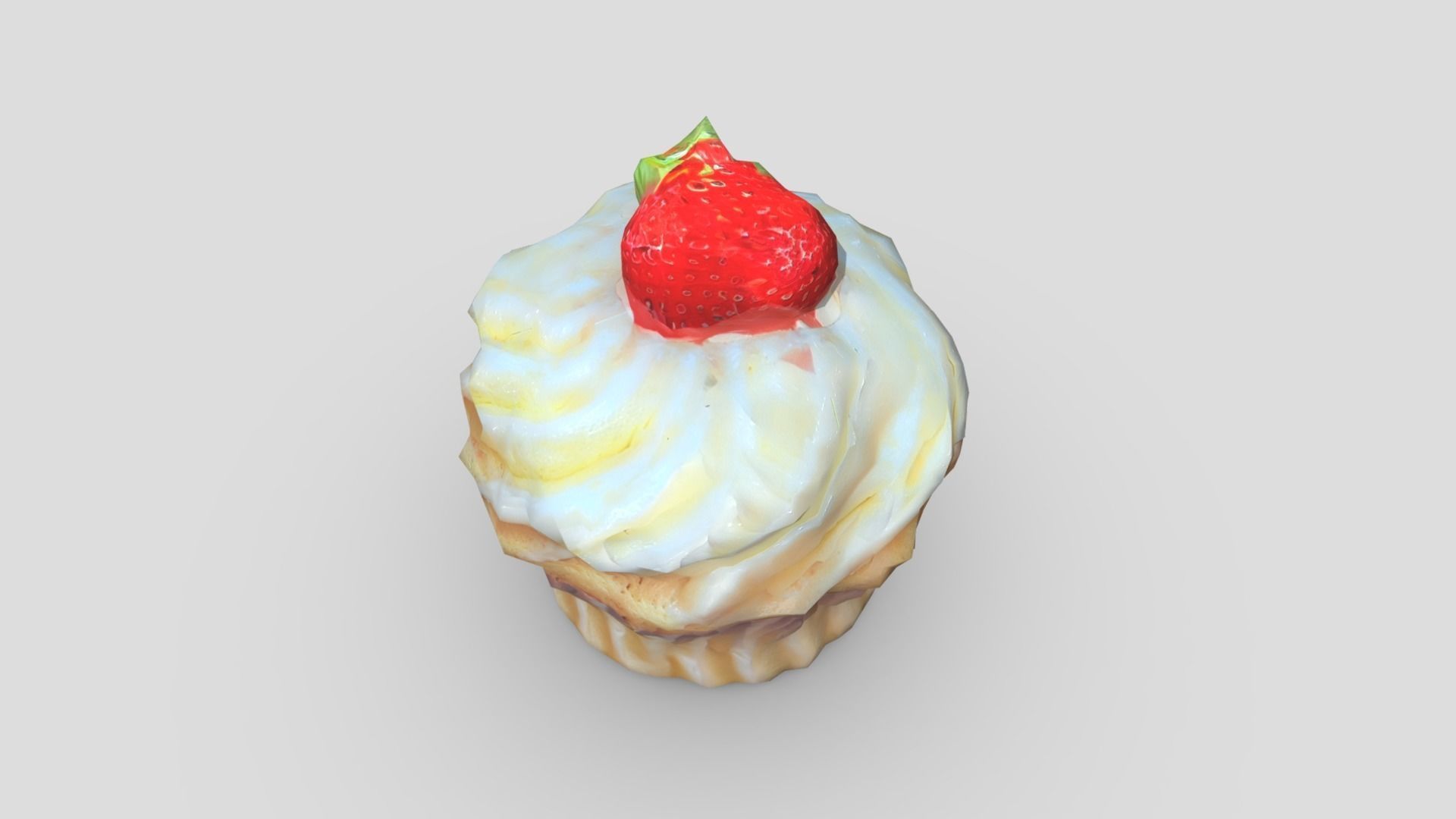 Cupcake 2 Low-poly 3D model_5