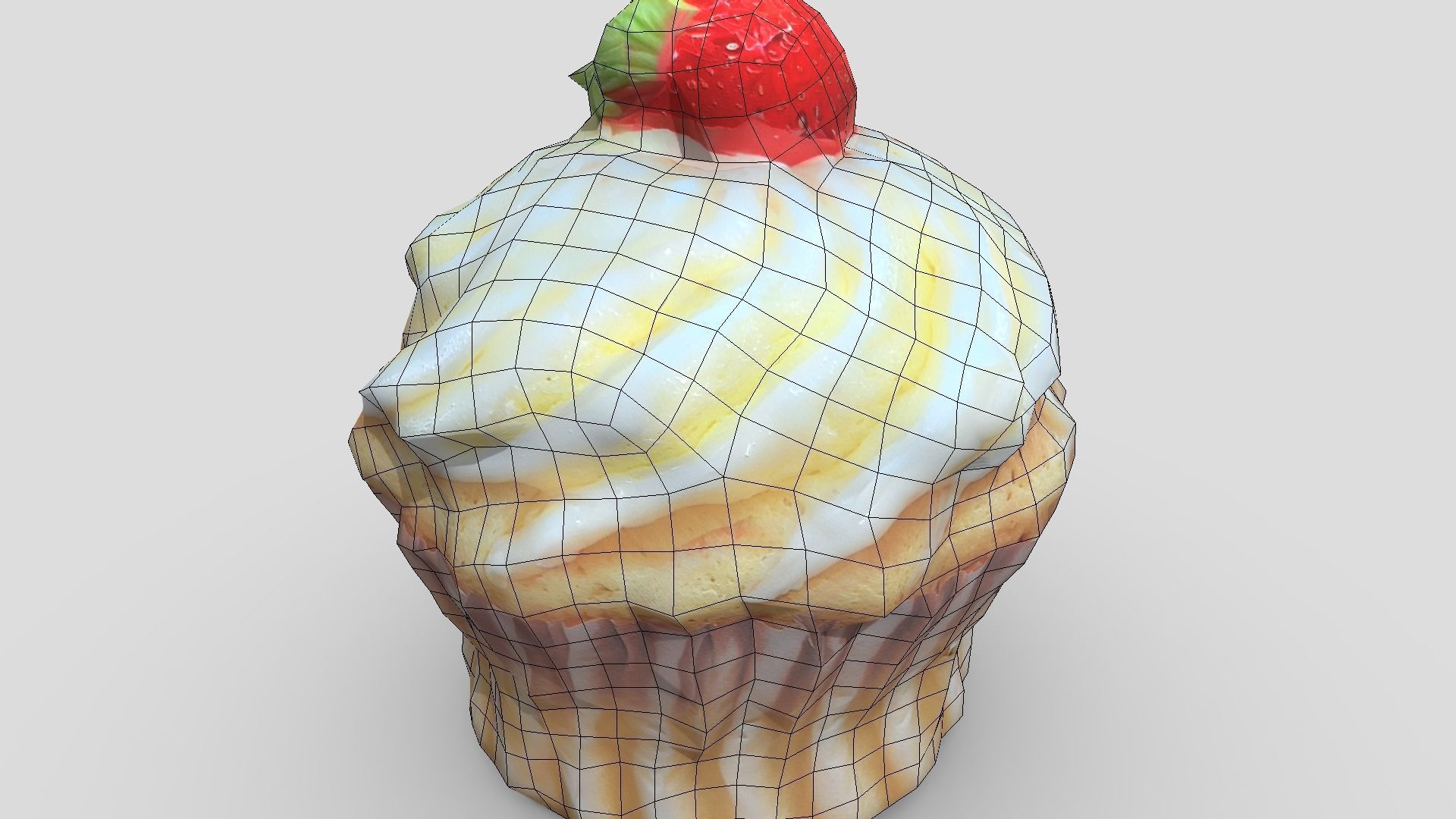 Cupcake 2 Low-poly 3D model_10