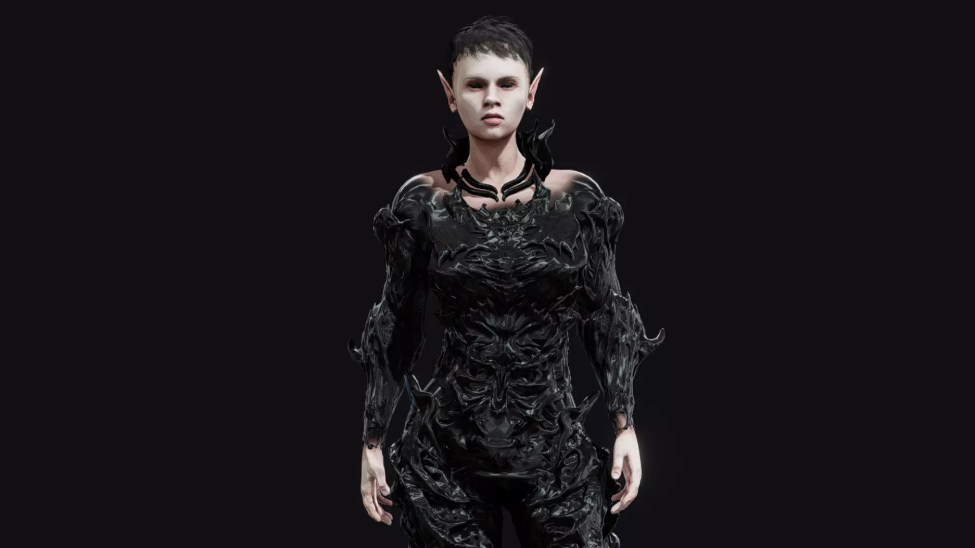 Black Elf Low-poly 3D model