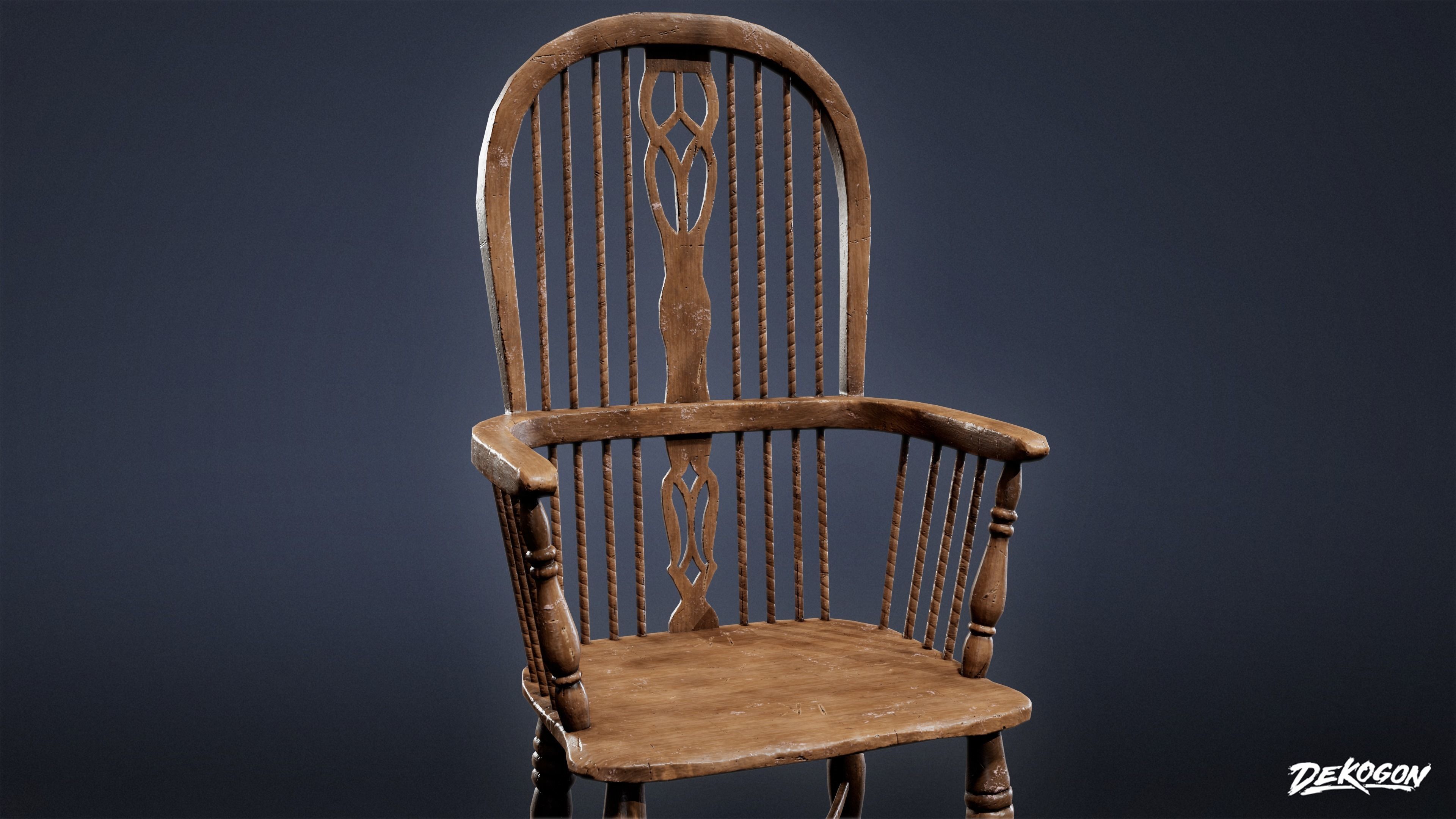 ATTIC - Chair 01 - LOW POLY Low-poly 3D model_6