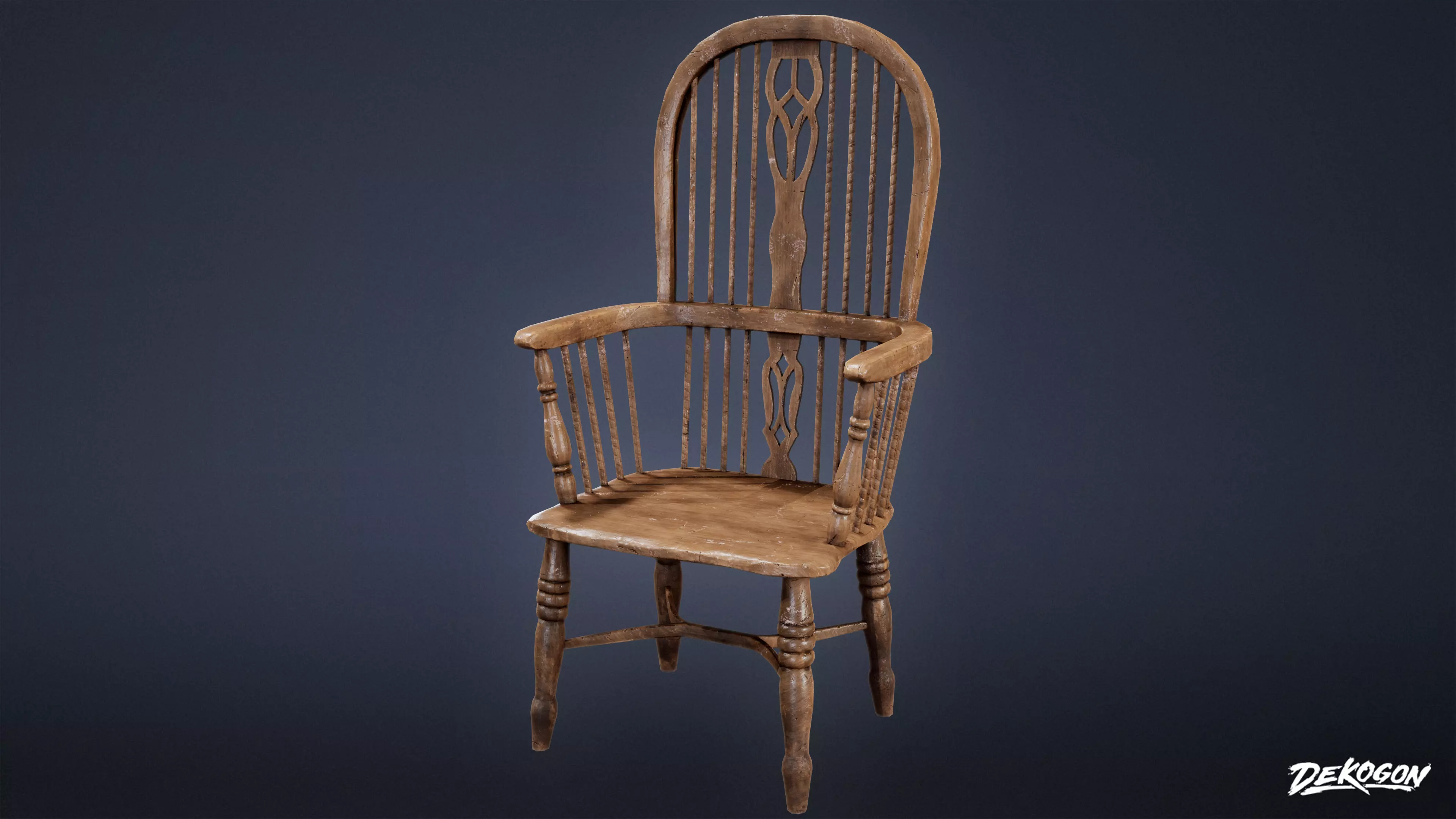 ATTIC - Chair 01 - LOW POLY Low-poly 3D model_0