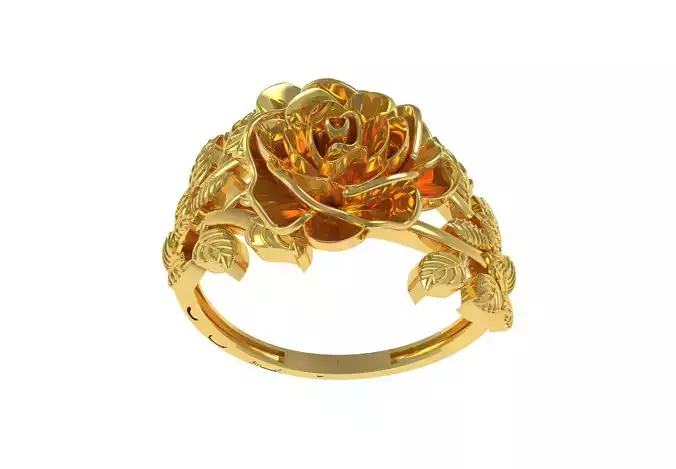 Rose Floral Ring for Women