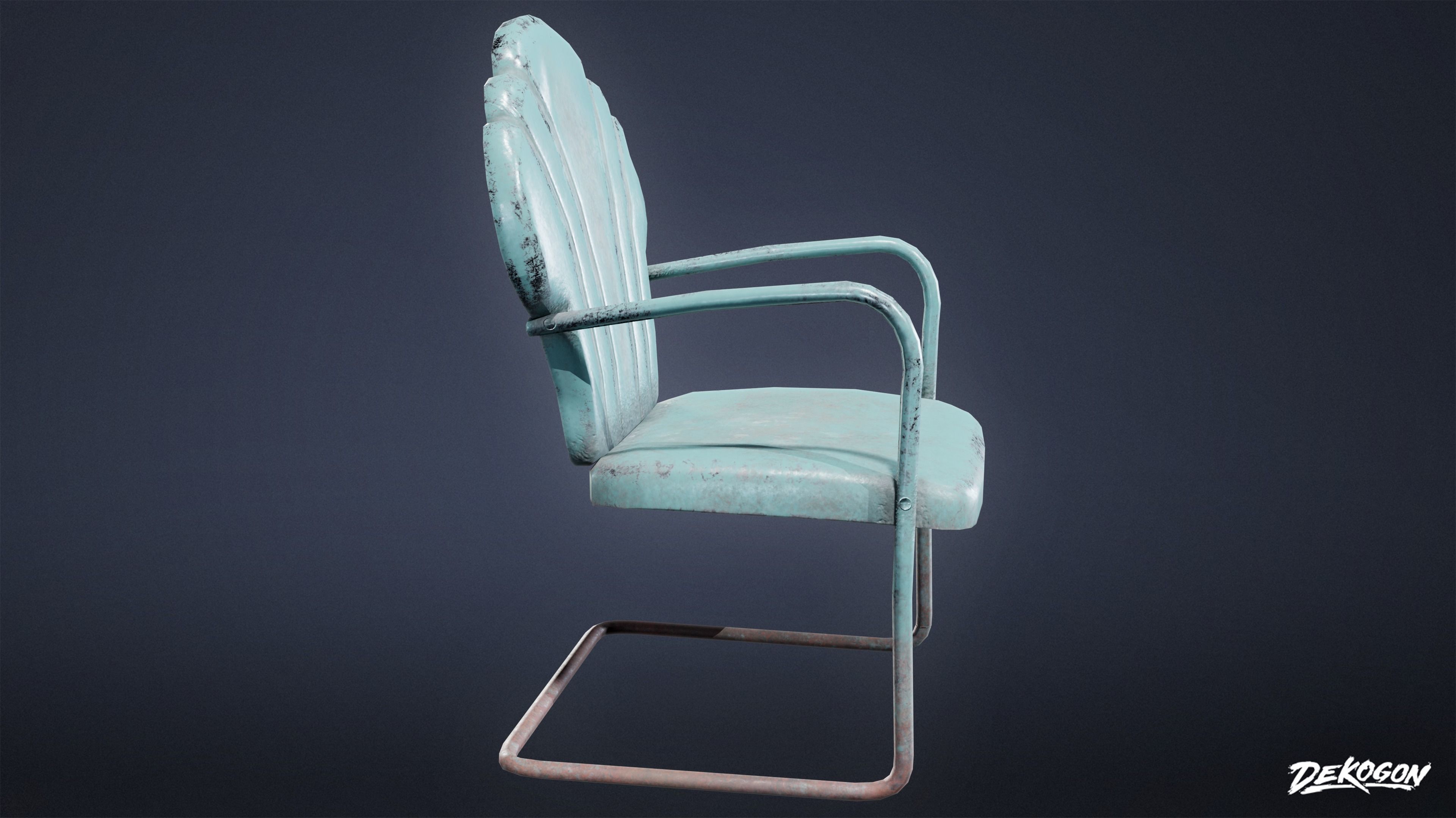 ATTIC - Chair 03 - LOW POLY Low-poly 3D model_2