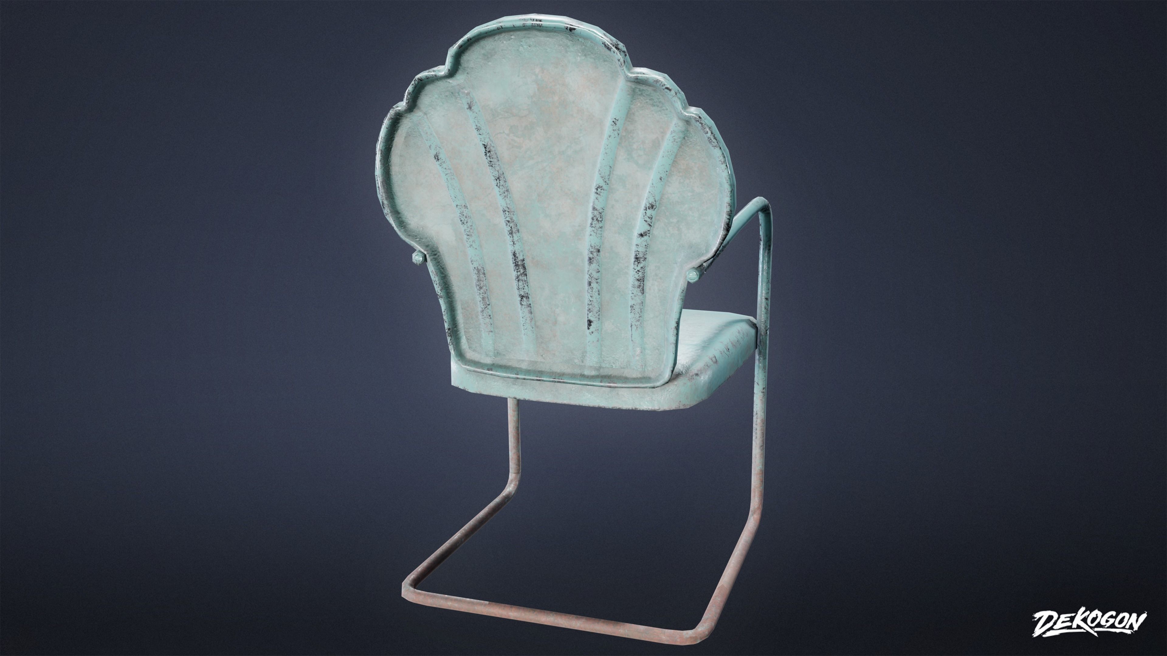 ATTIC - Chair 03 - LOW POLY Low-poly 3D model_3