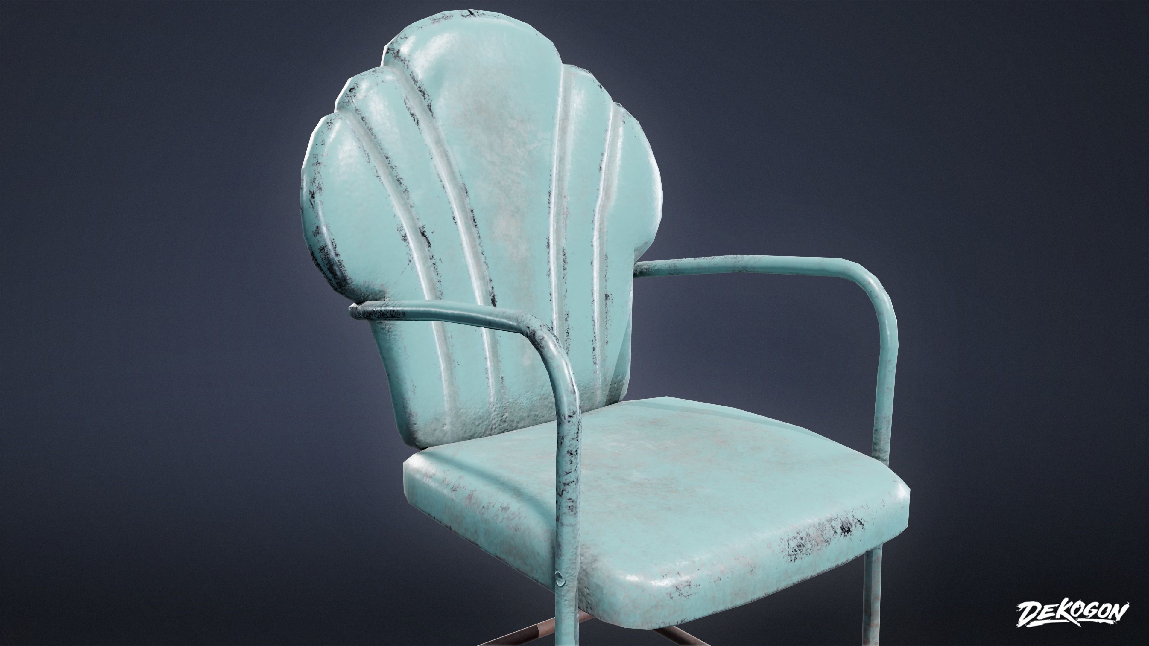 ATTIC - Chair 03 - LOW POLY Low-poly 3D model_6