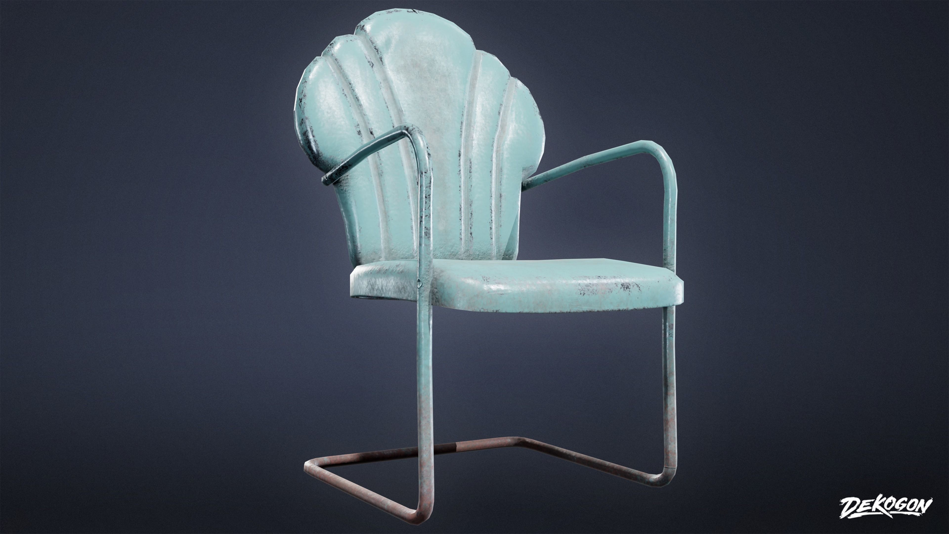 ATTIC - Chair 03 - LOW POLY Low-poly 3D model_5