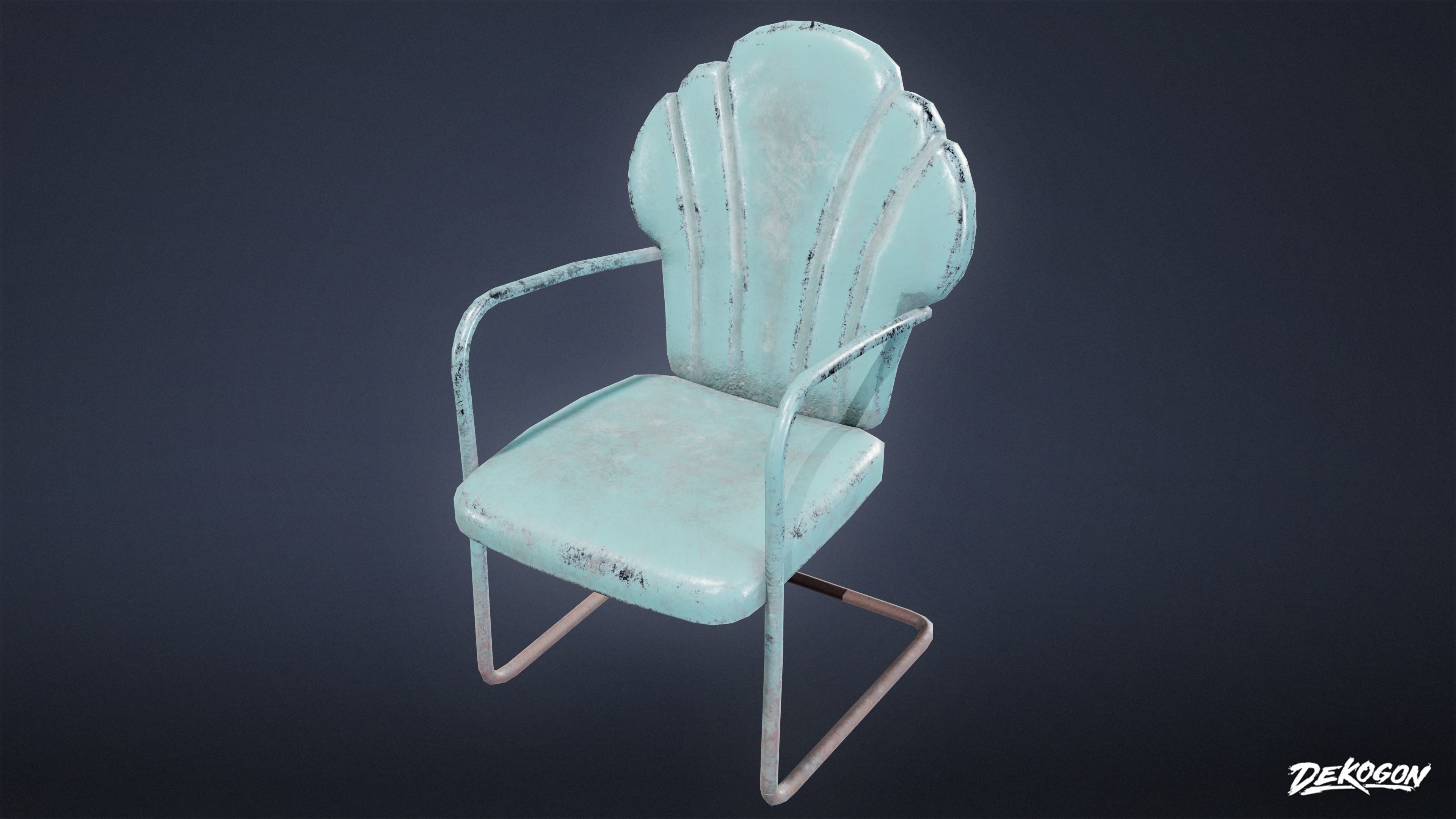 ATTIC - Chair 03 - LOW POLY Low-poly 3D model_4