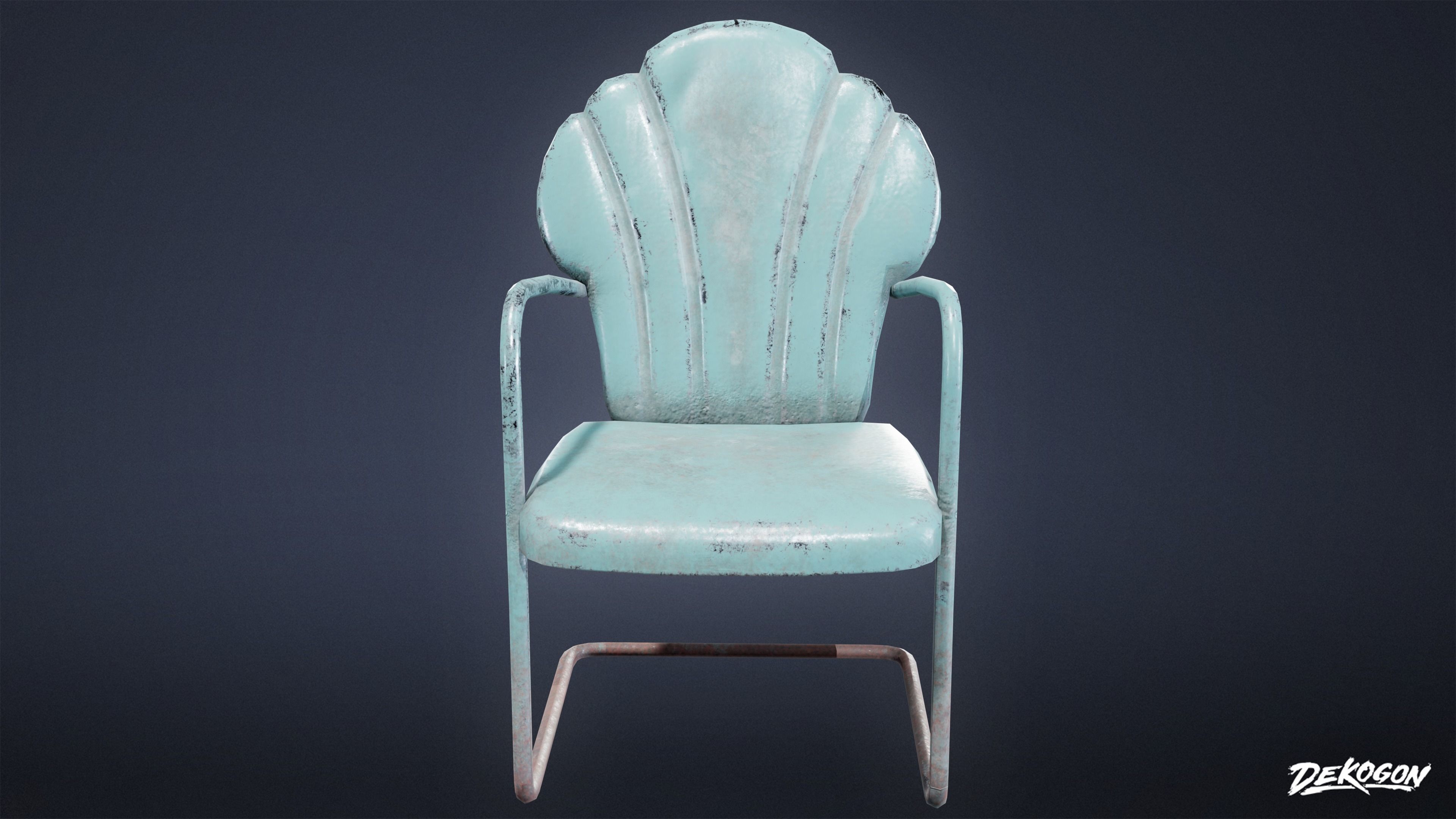 ATTIC - Chair 03 - LOW POLY Low-poly 3D model_1