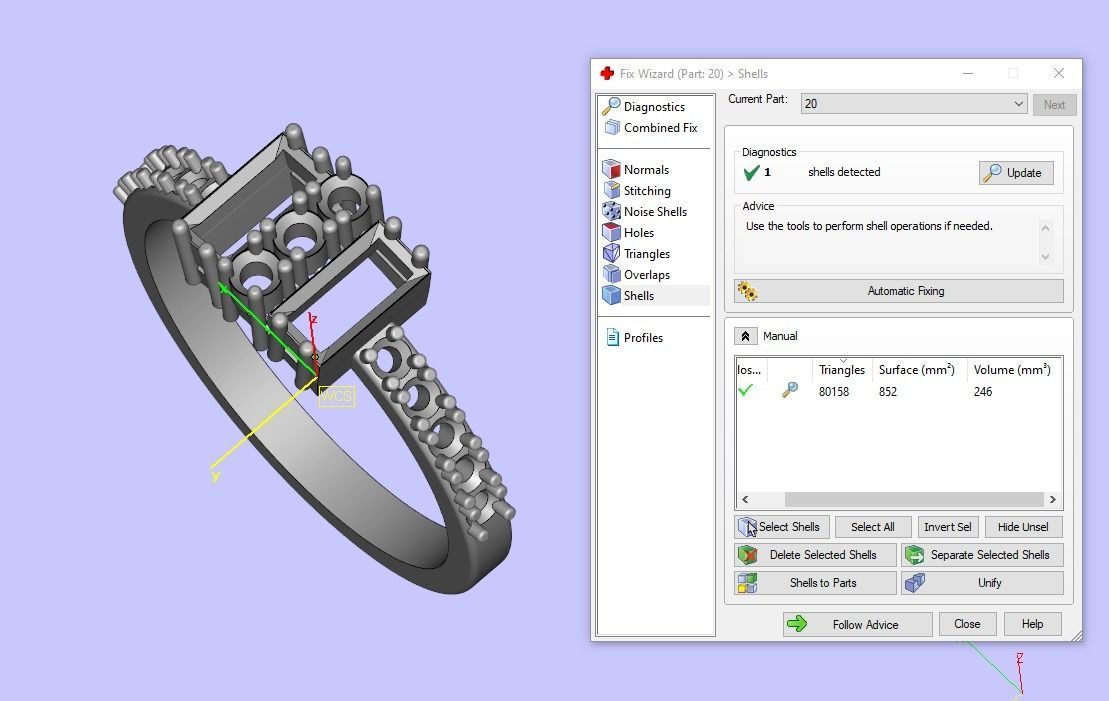 Diamond cluster ring Free 3D print model_18