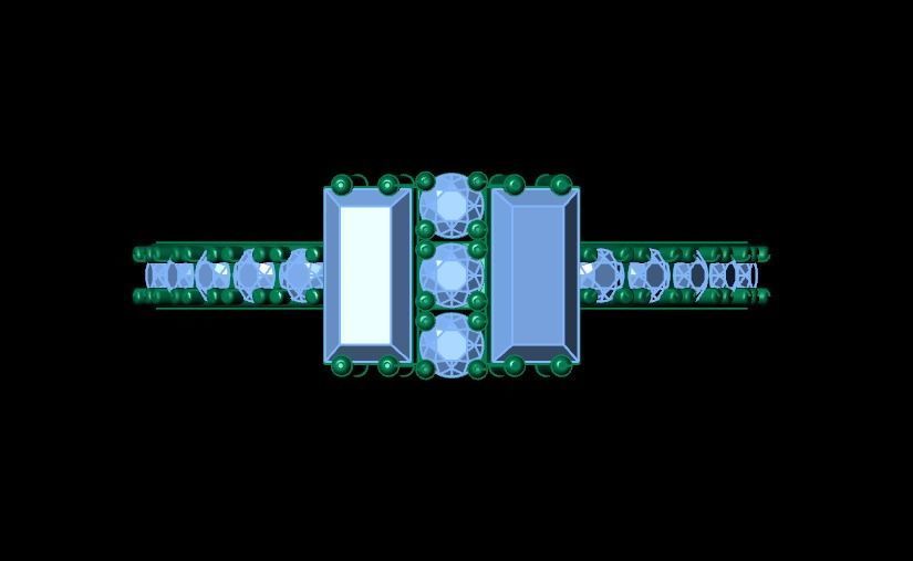 Diamond cluster ring Free 3D print model_9