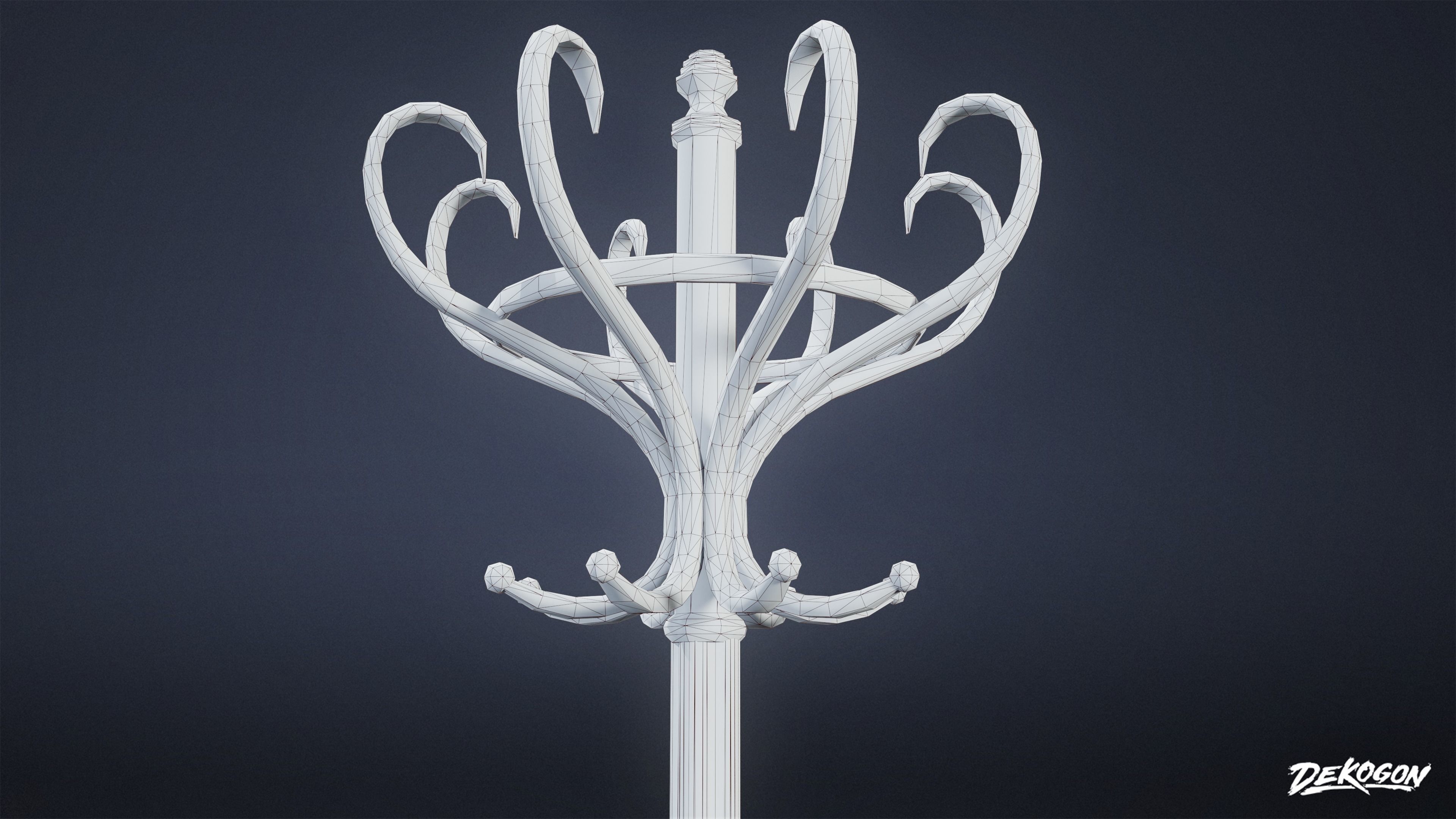 ATTIC - Coat Hanger 01 - LOW POLY Low-poly 3D model_8