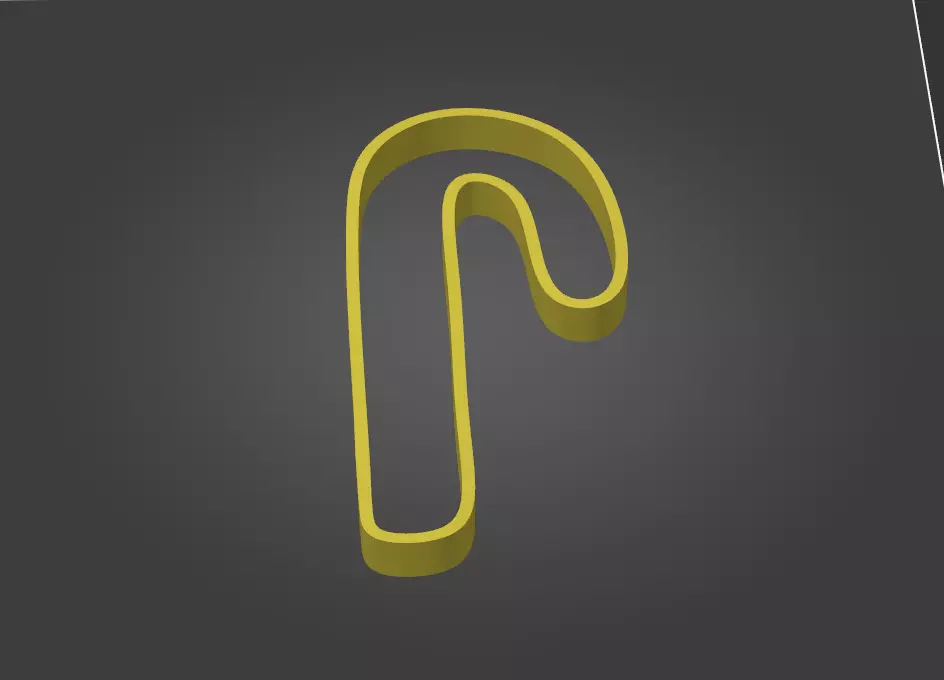 Christmas Cane Cookie Cutter - Cookie Cutter - Kitchen 3D print model_0