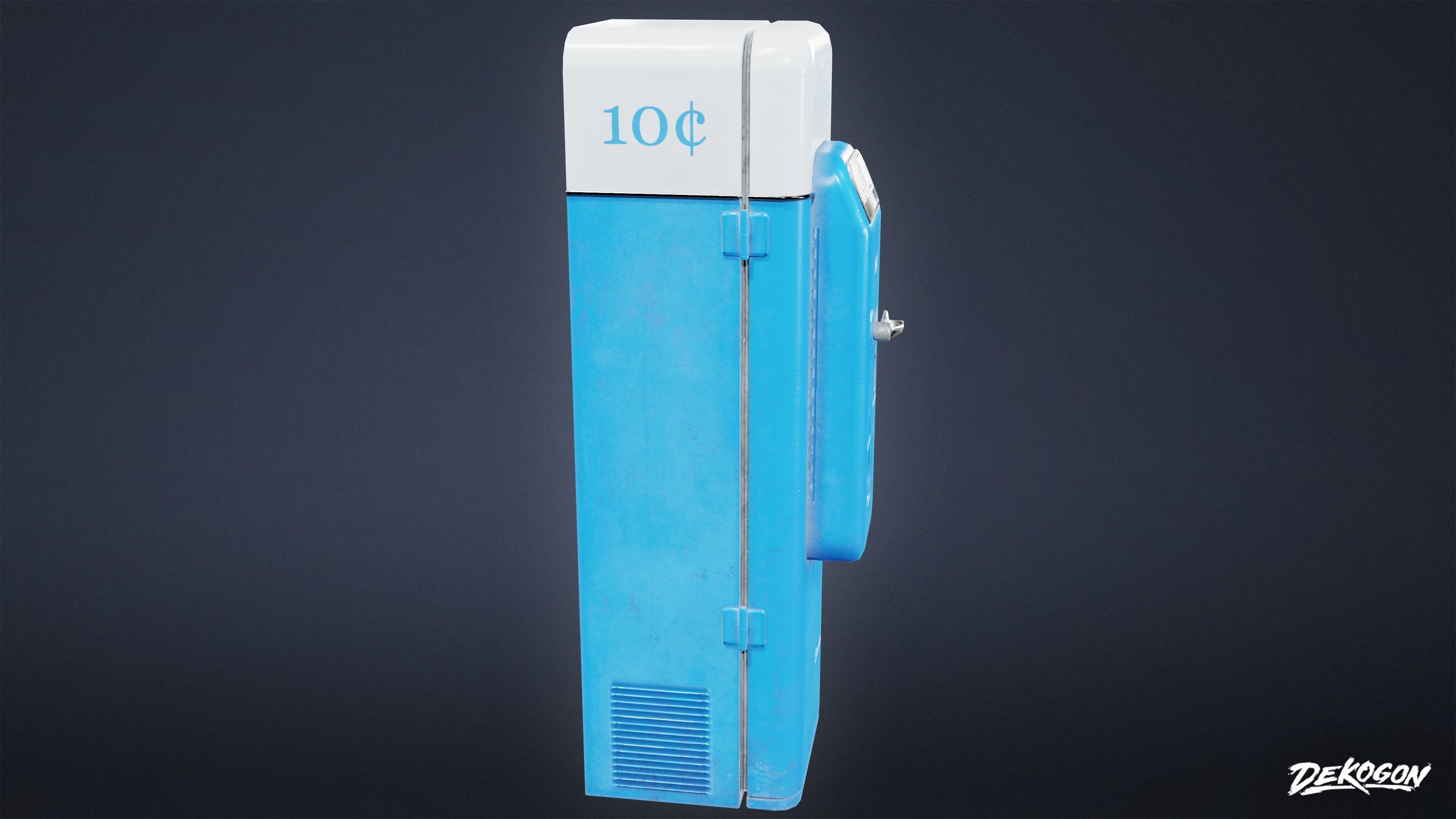 ATTIC - Deko Cola Machine 01 - LOW POLY Low-poly 3D model_2