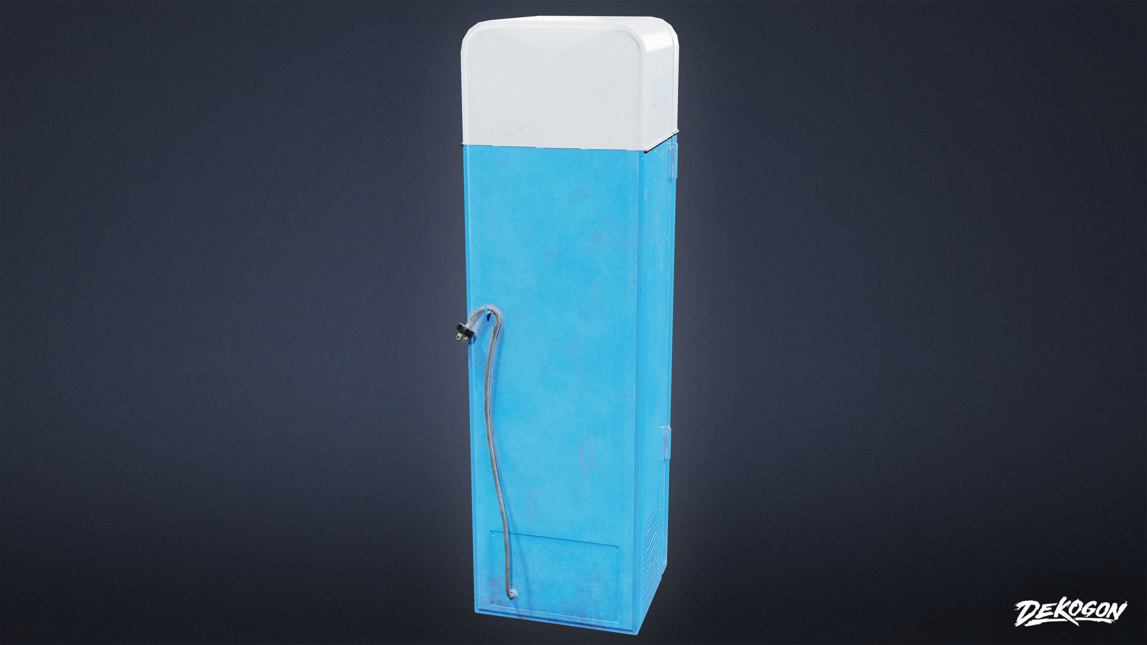 ATTIC - Deko Cola Machine 01 - LOW POLY Low-poly 3D model_3