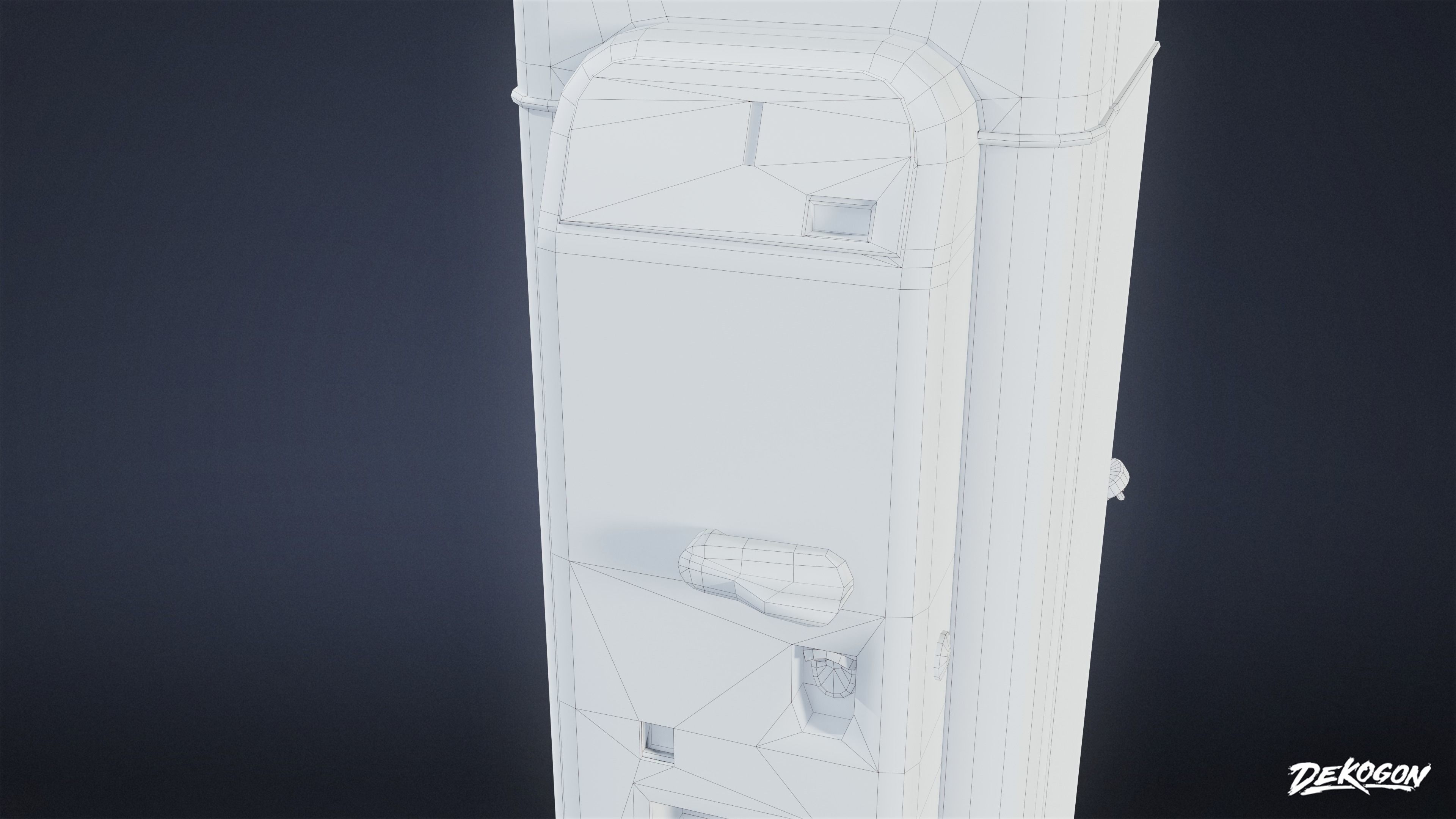 ATTIC - Deko Cola Machine 01 - LOW POLY Low-poly 3D model_7