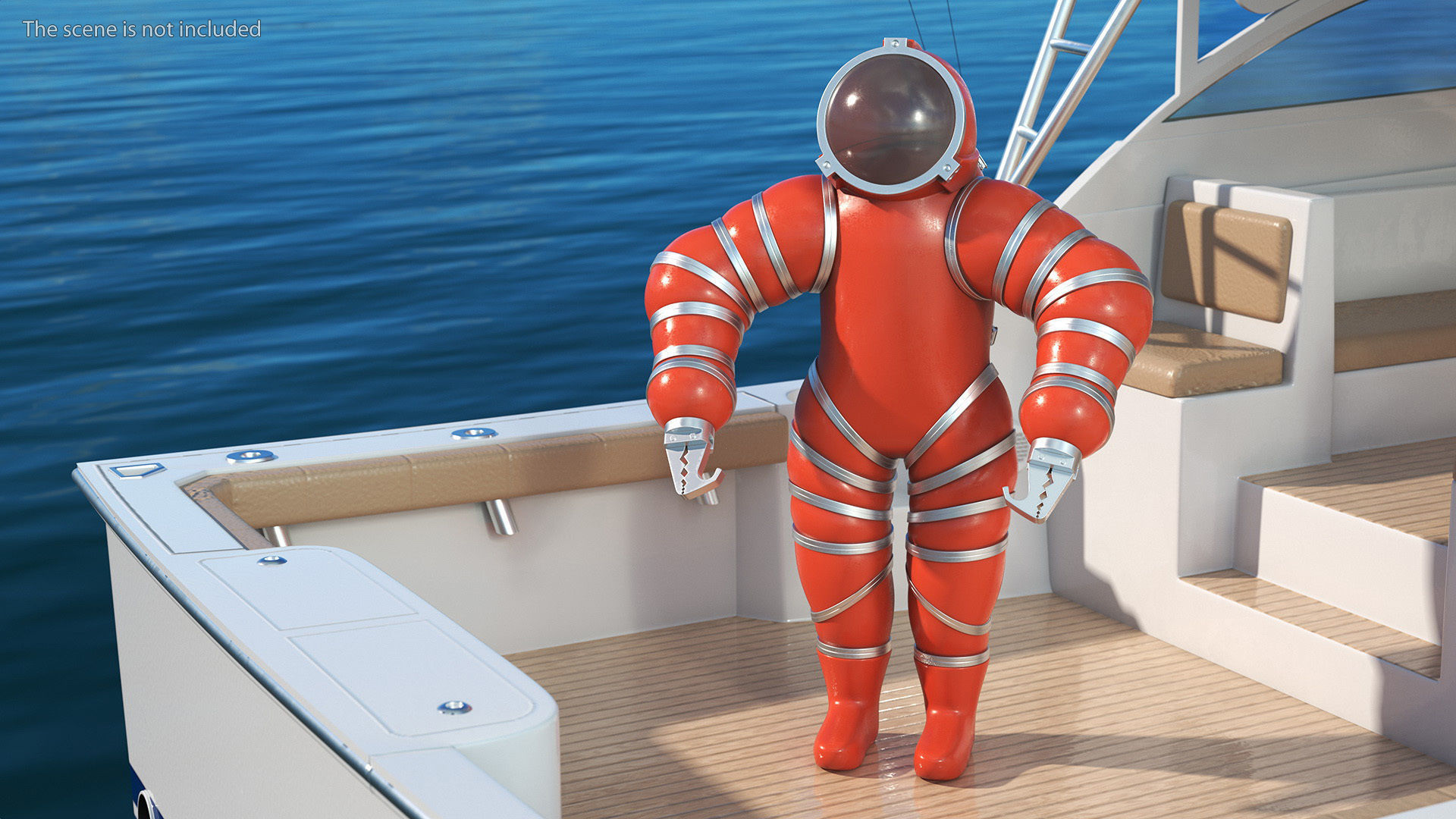 Deep Sea Diving Suit Rigged for Maya 3D model