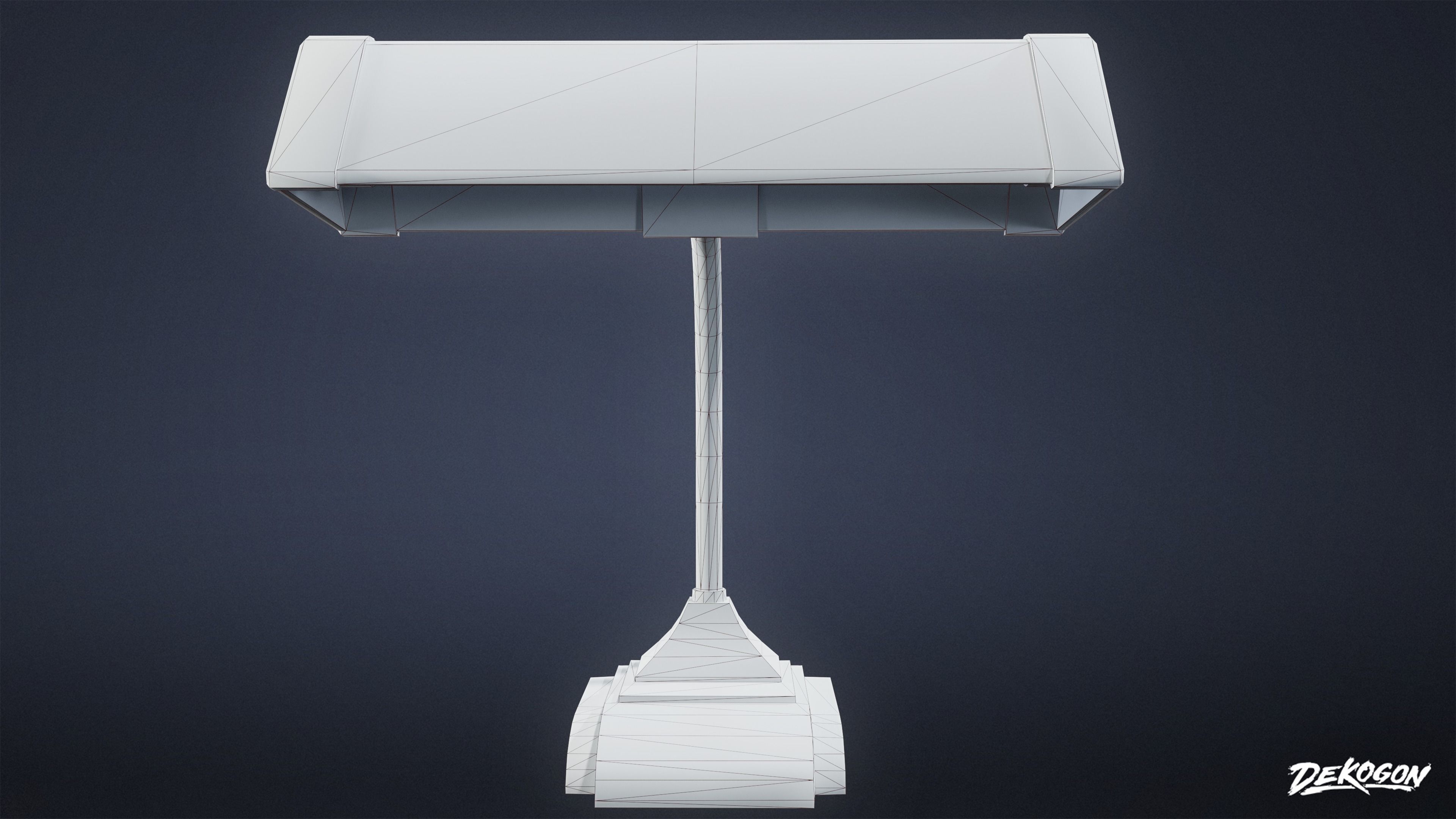 ATTIC - Desk Lamp 01 - LOW POLY Low-poly 3D model_9