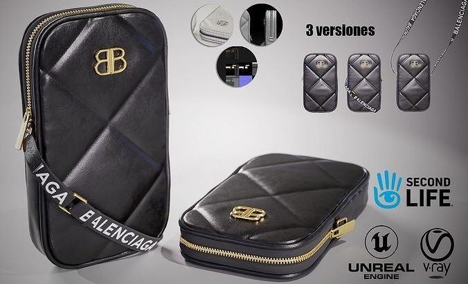 Balenciaga Phone Holder Low-poly 3D model