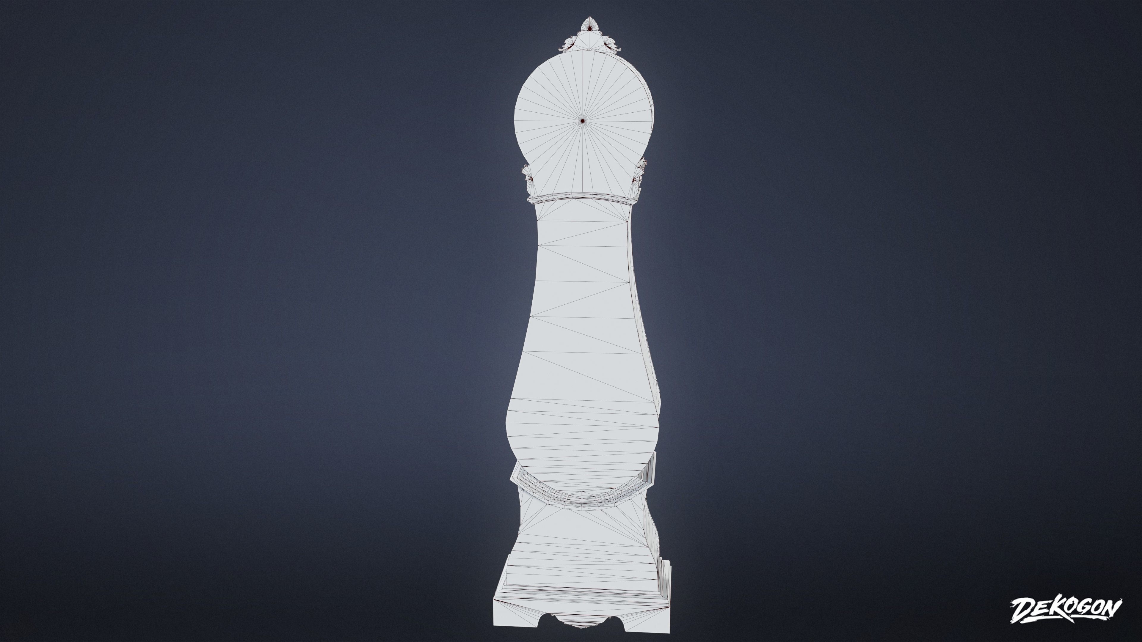 ATTIC - Grand Father Clock 01 - LOW POLY Low-poly 3D model_10