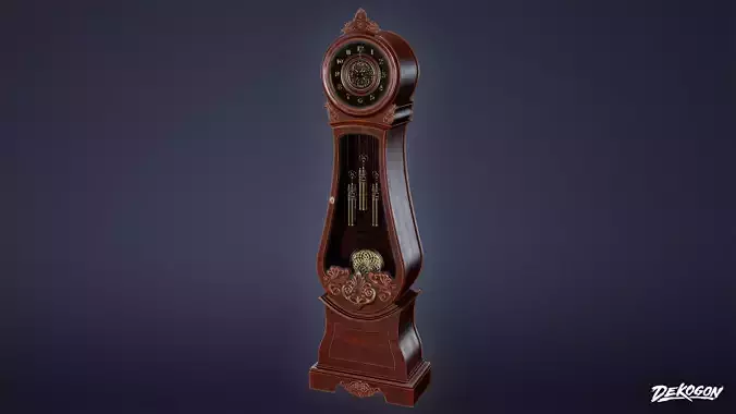 ATTIC - Grand Father Clock 01 - LOW POLY