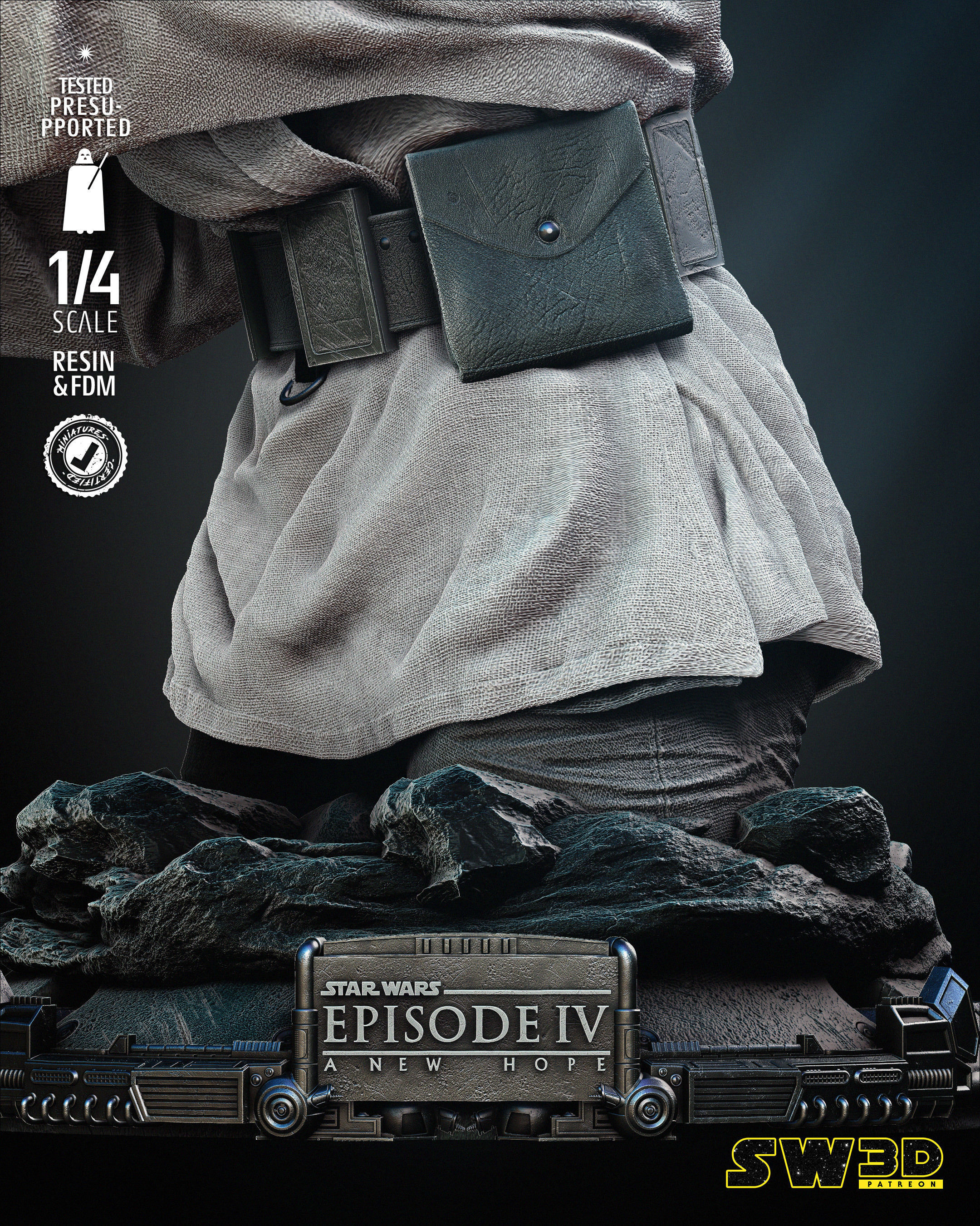 STAR WARS Luke New Hope Bust 3D print model_46